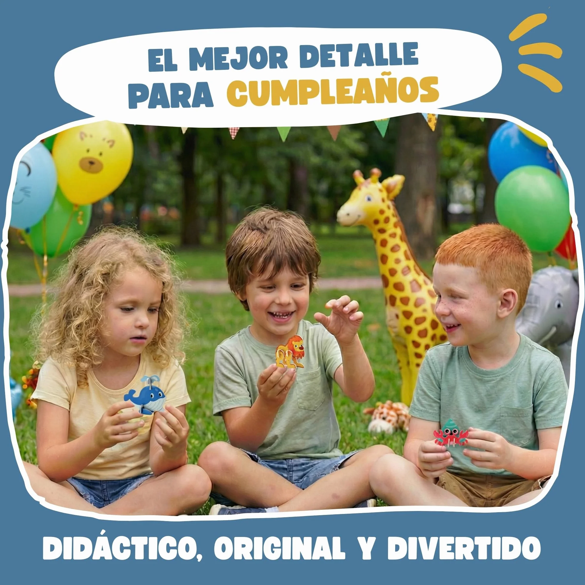 Puzzles 3D para Niños Set 25 Animales Actividad Educativa Creativa Regalos Fiestas Cumpleaños