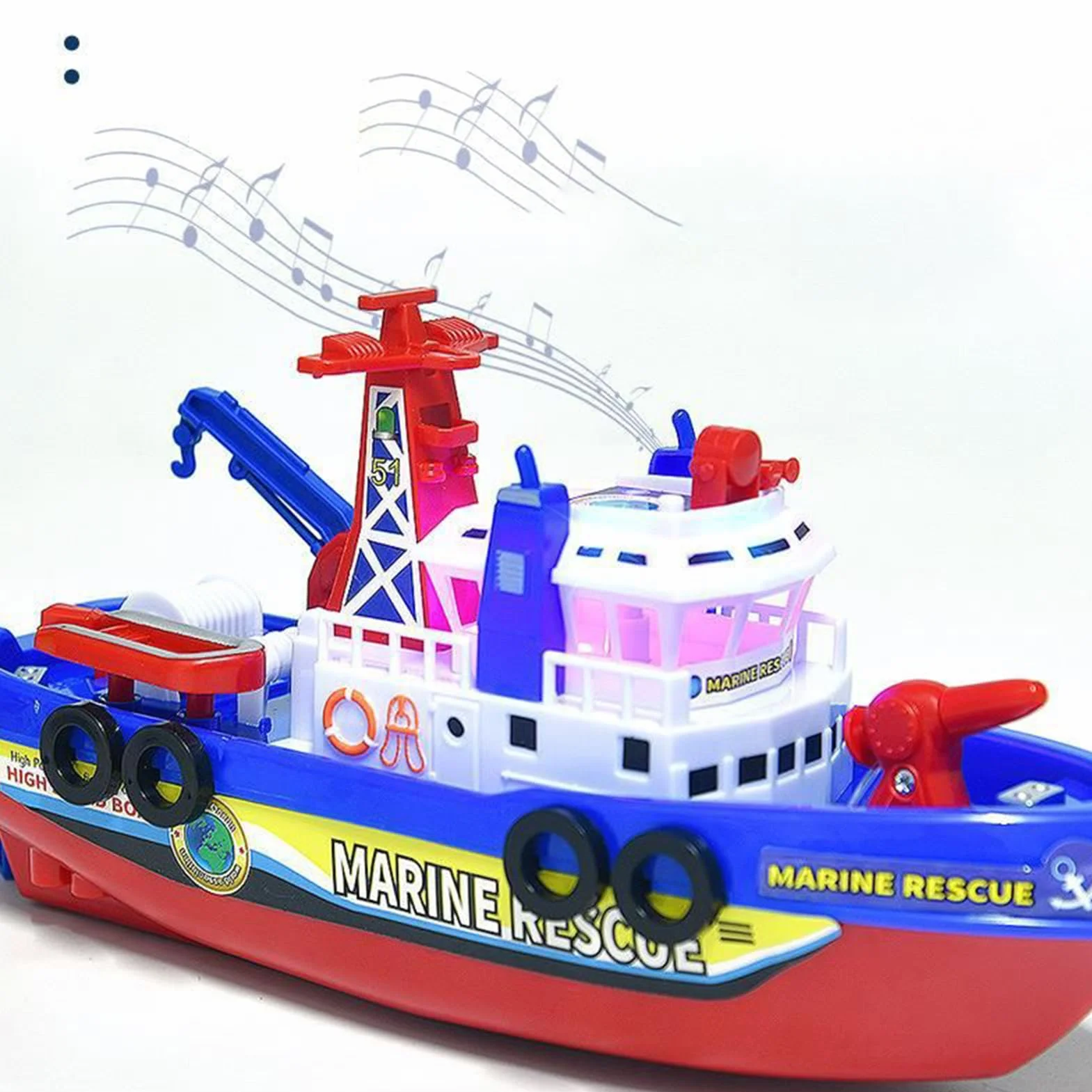 de baño para Botes para niños pequeños: Juguetes de bañera interactivos con Luces y Sonido, Juego de Botes de pulverización de Agua | Barco de eléctrico Flotante para niños pequeños, d