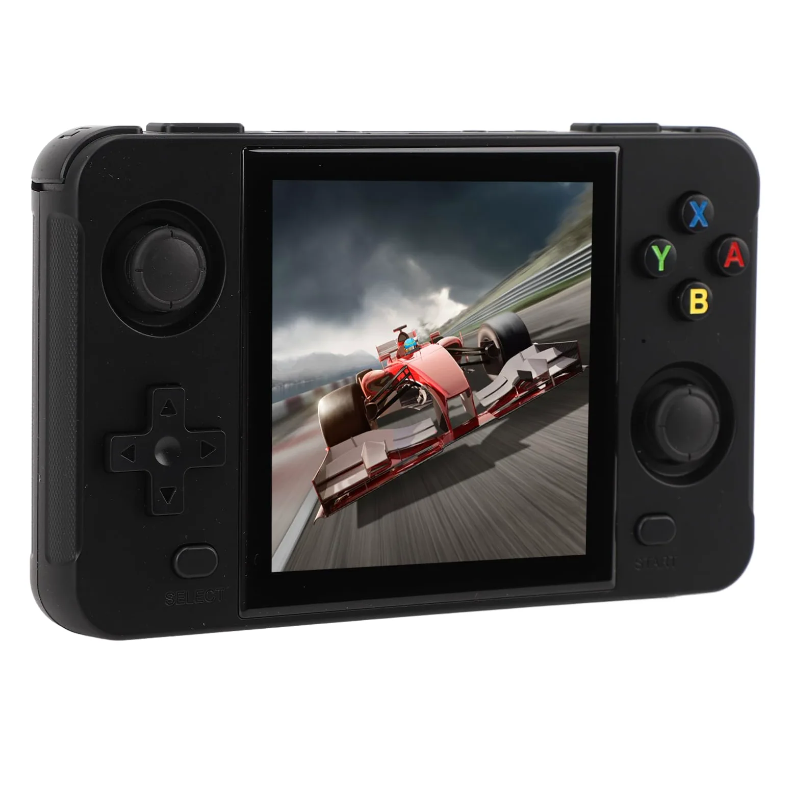 Consola de Juego de Mano Retro Joystick Dual de 4 Pulgadas IPS Pantalla HD Salida 2 Jugadores Jugo en Línea Consola de Juegos Portátiles para Viajeros (Black)