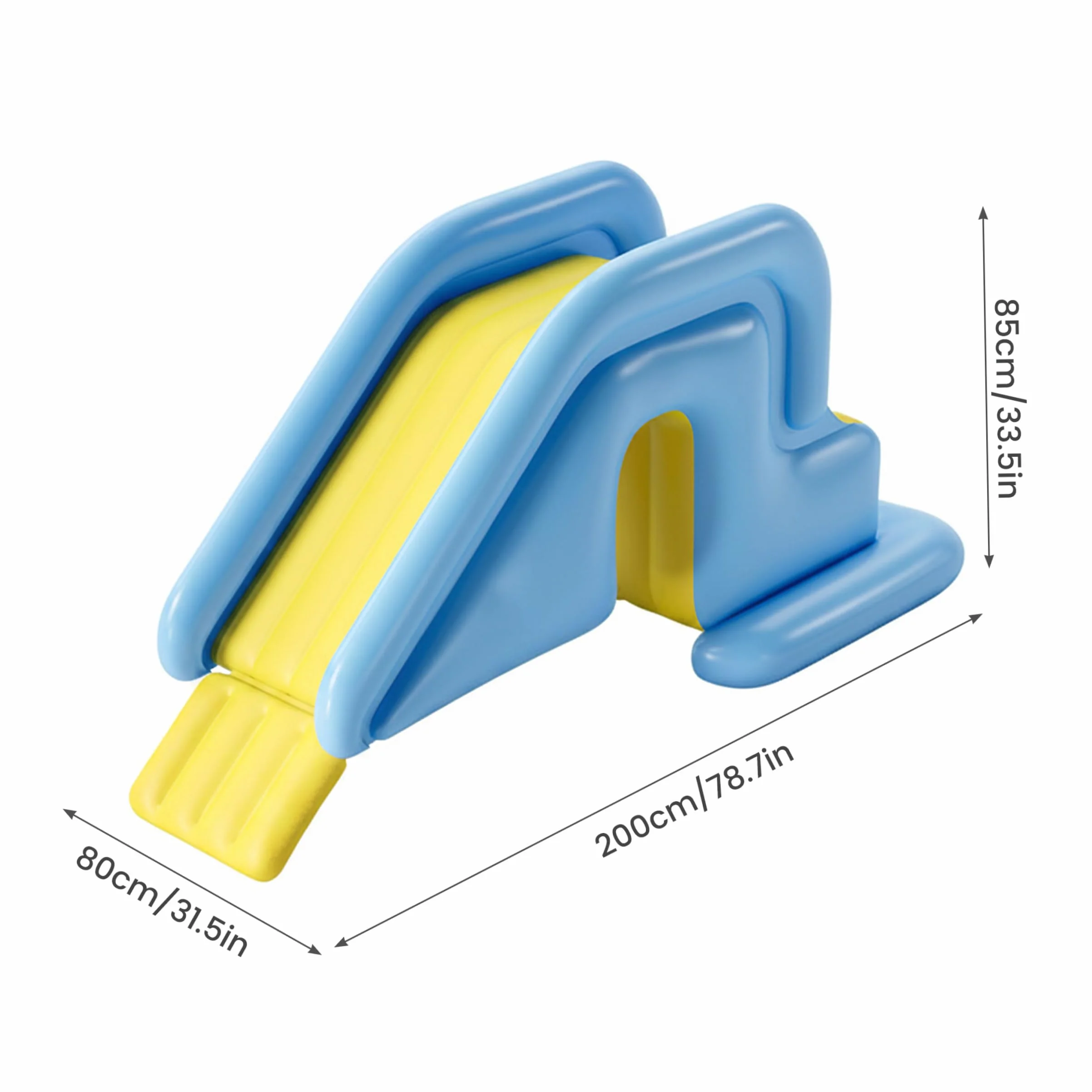 Tobogán Inflable para Piscina, tobogán acuático Inflable, fácil Almacenamiento para Uso y Patio Interior, Azul Claro, con Bomba de pie
