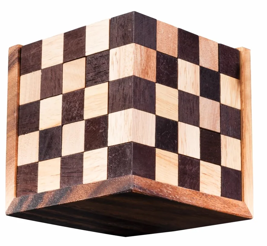 Engelhart Cubos Rompecabezas de Madera 25 Piezas Nivel difícil 14 x 14 x 14 cm