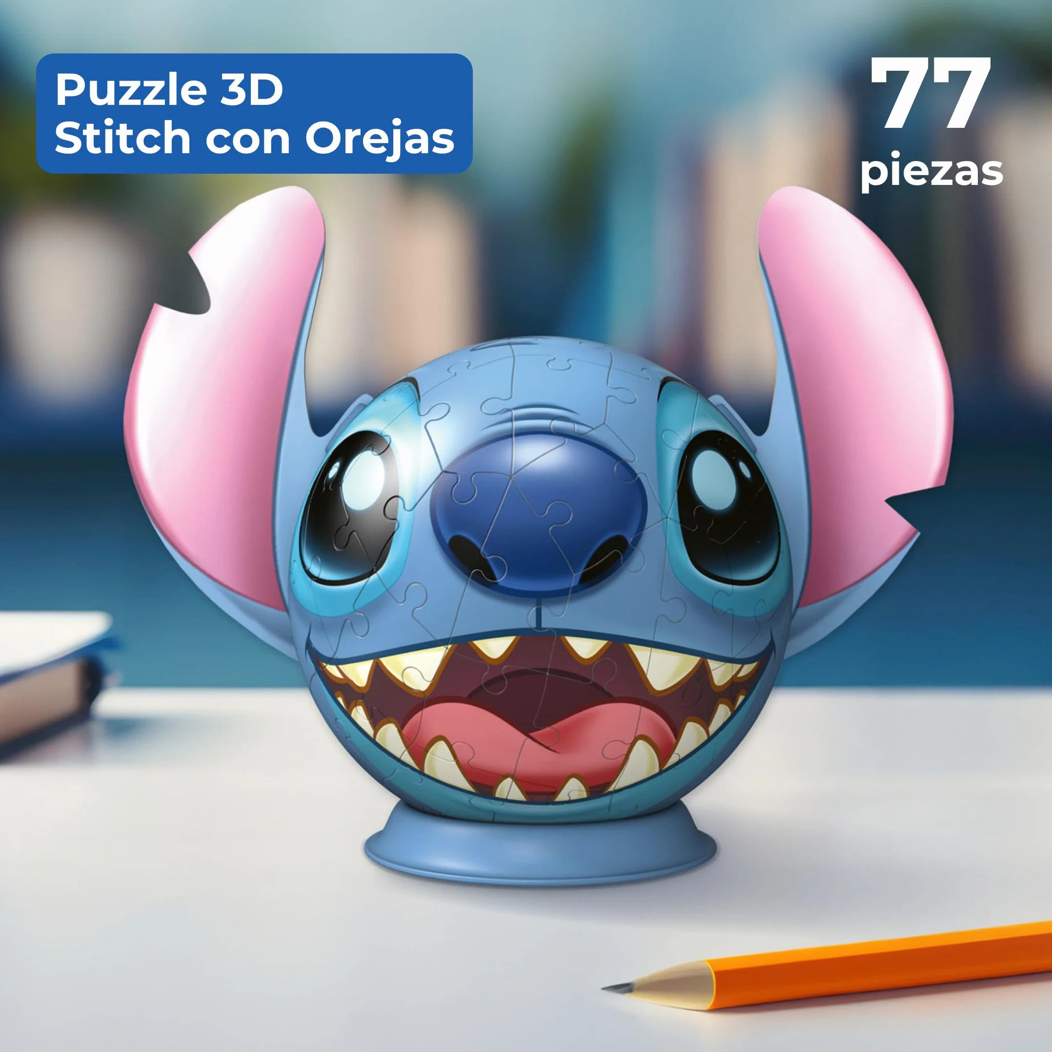 Ravensburger Puzzle 3D Niños Disney Lilo Y Stitch 77 Piezas