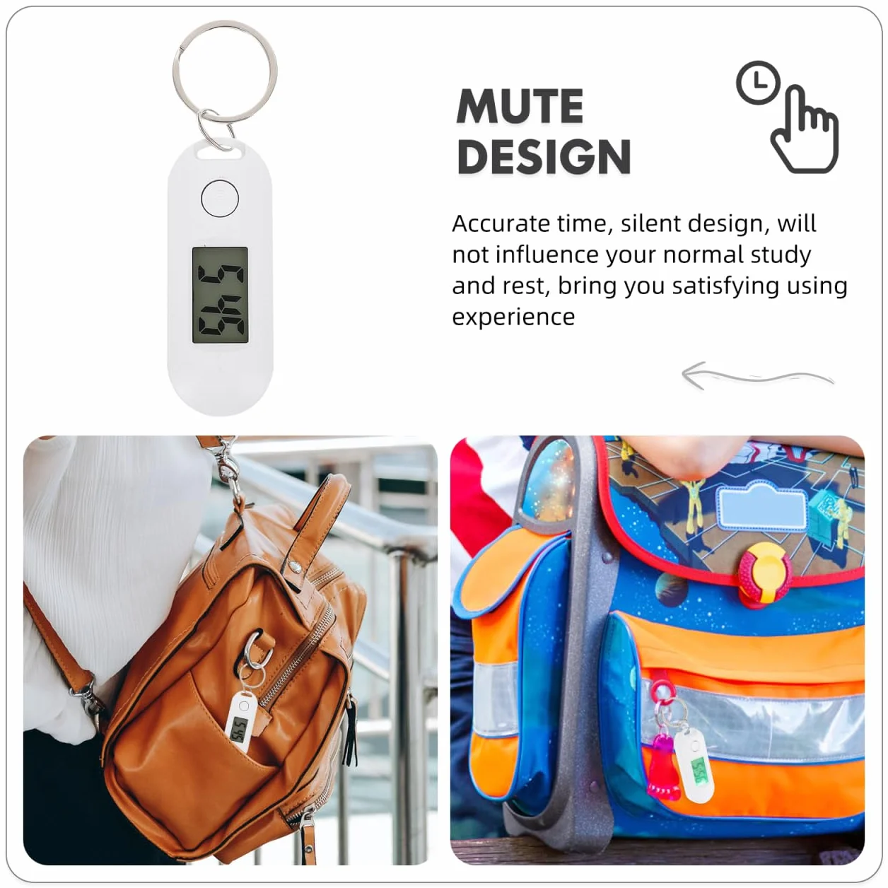 iplusmile Reloj de bolsillo electrónico con llavero digital para niños
