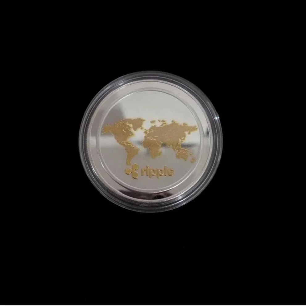 Ripple Commemorative Coin Copper Silver Art Art Gift Fishys Gift for Collector
