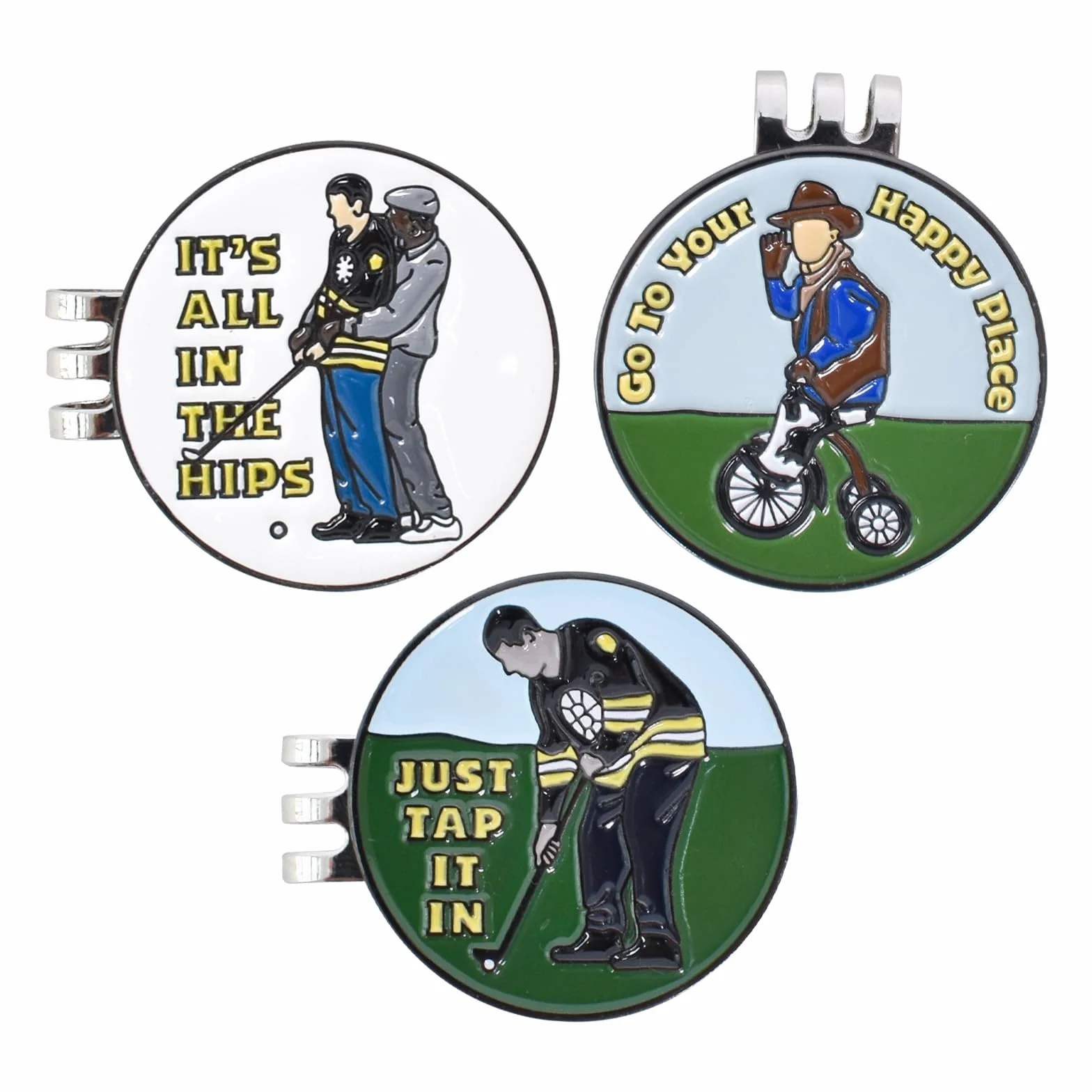 Marcador de Pelotas de Golf con Clip de Sombrero Magnético, Clip para Sombrero de Golf con Marcador de Bola Magnético, Marcador de Golf Metal Clip Magnético