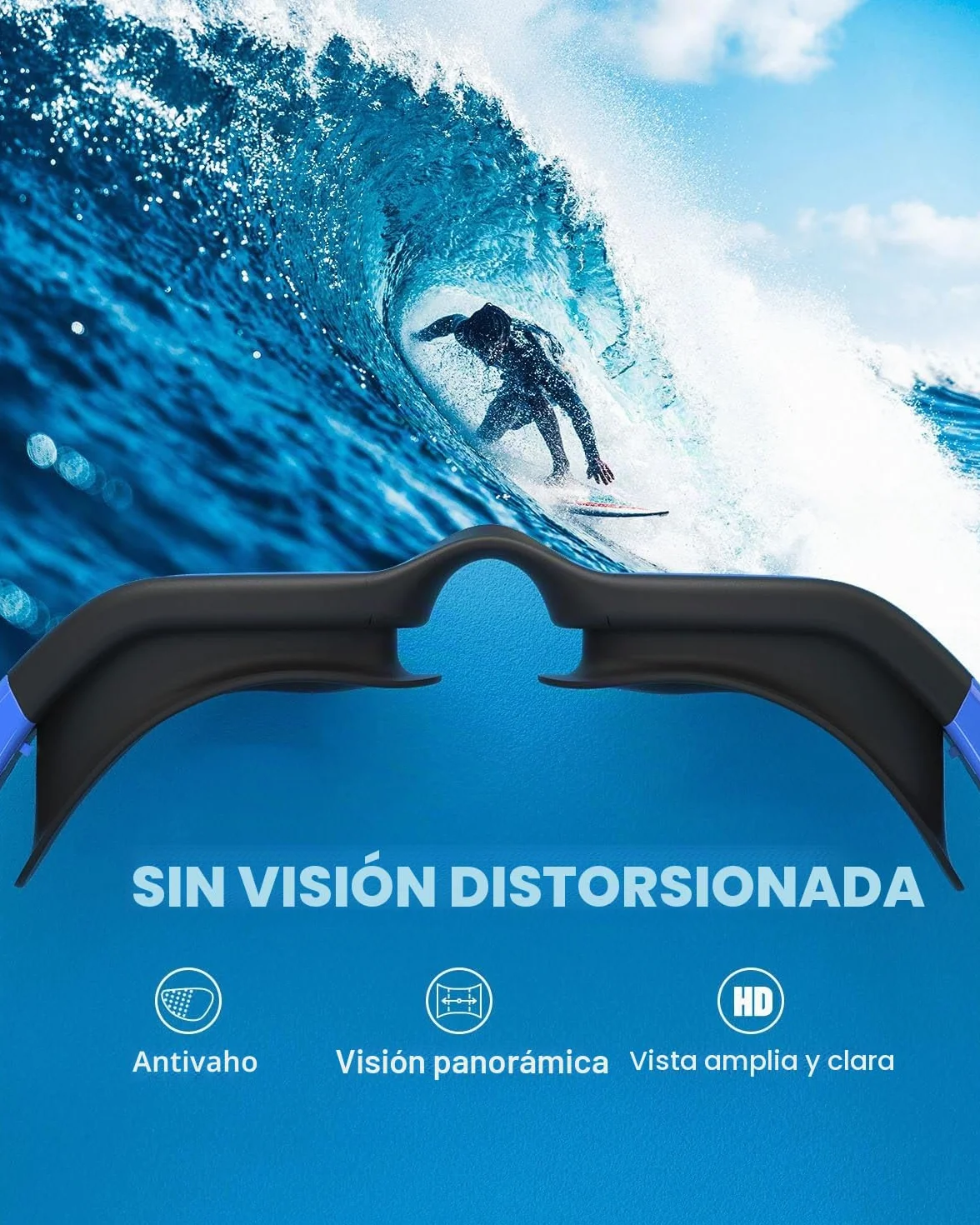 ZIONOR G1 Gafas de natación polarizadas anti niebla anti UV