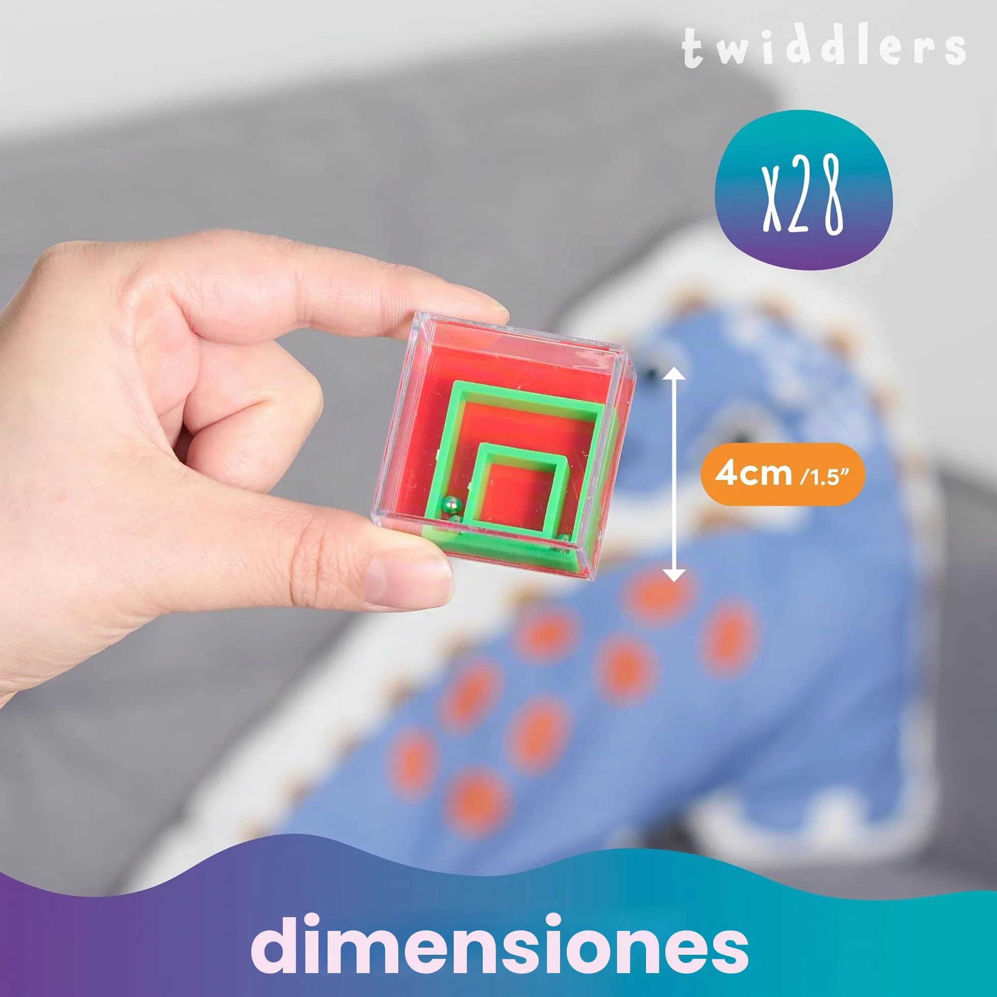 THE TWIDDLERS - 28 Mini Juegos de Rompecabezas para Niños - Rompecabezas en Forma de Cubo Regalar en Fiestas de Cumpleaños y Regalos Comunion para Invitados