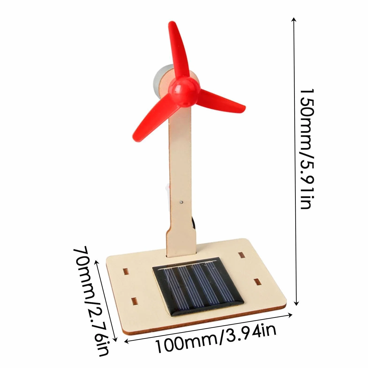Modelo De Molino De Viento Solar: Giratorio Compacto De Bricolaje, Demostración De Energía Solar, Objeto De Aprendizaje, Educación para Niños, Molinete Decorativo, Diseño De Granja En Casa | U