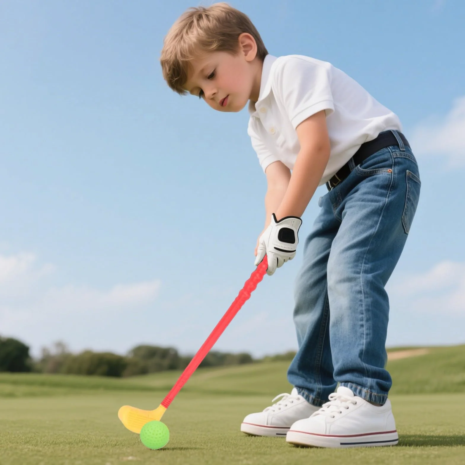 Palos de Golf para niños pequeños, Juego de Golf con Palos y Pelotas, Juego de de plás-Tico, Juguetes de, Juguetes Deportivos para niños y niñas en Interiores y Exteriores