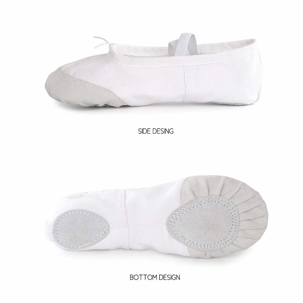Soudittur Zapatillas de Ballet Suela Partida de Cuero Calzado de Danza Tallas 21-44