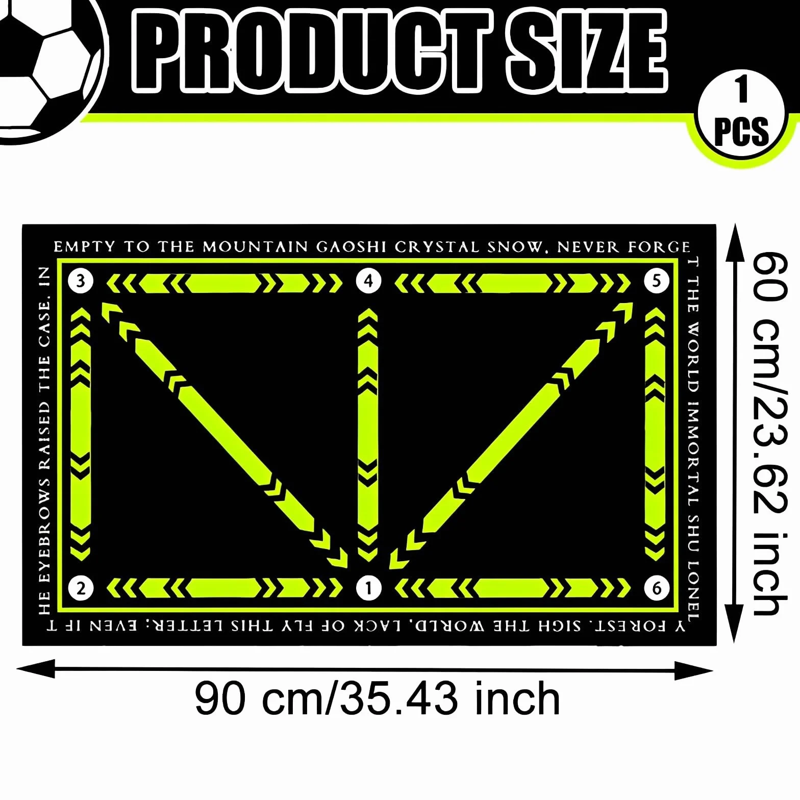 Estera de Entrenamiento de Fútbol Antideslizante 60x90 cm Verde para Regatear