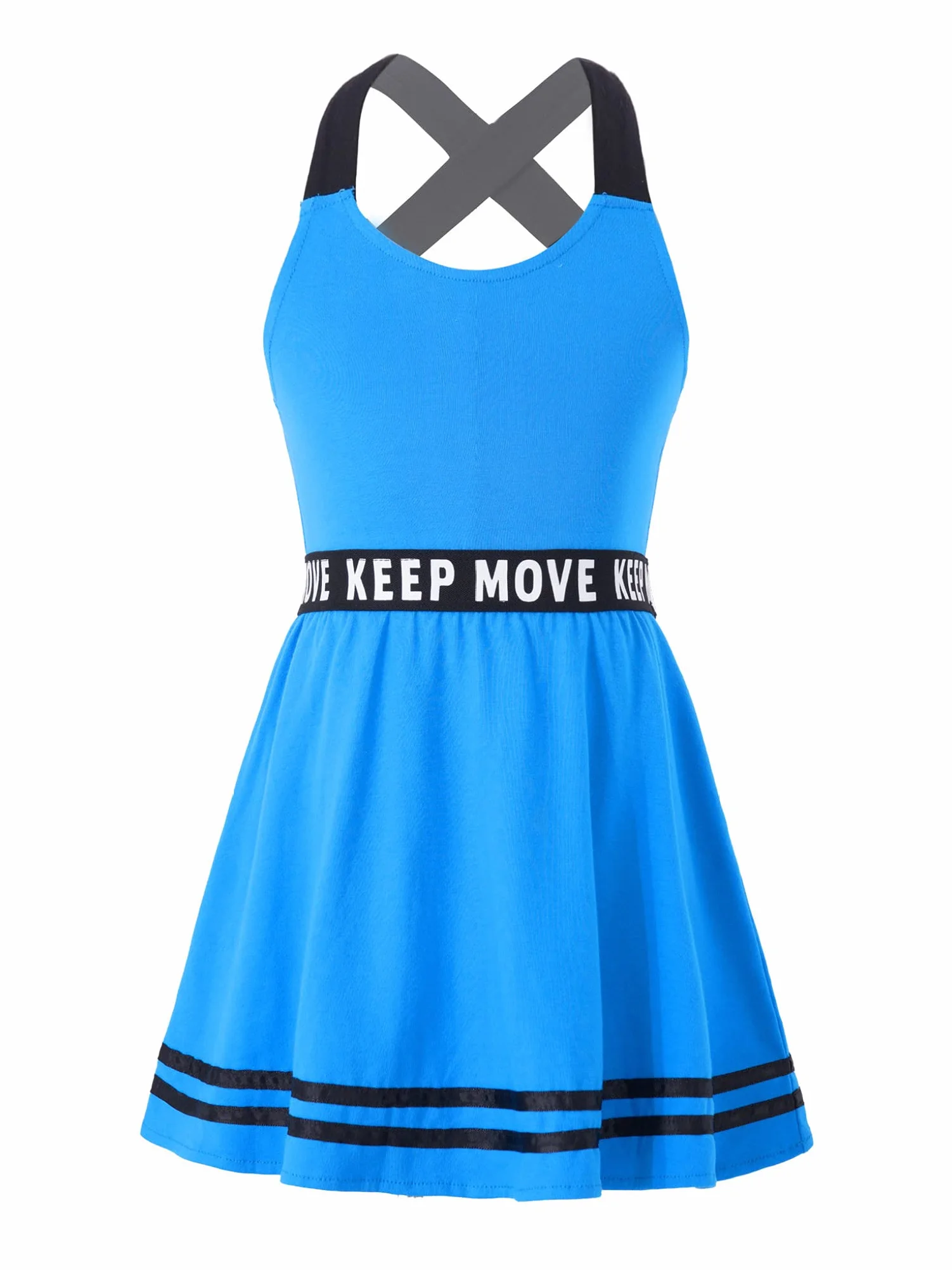 Vestido de tenis niña sin mangas espalda cruzada chaleco falda golf fitness entrenamiento