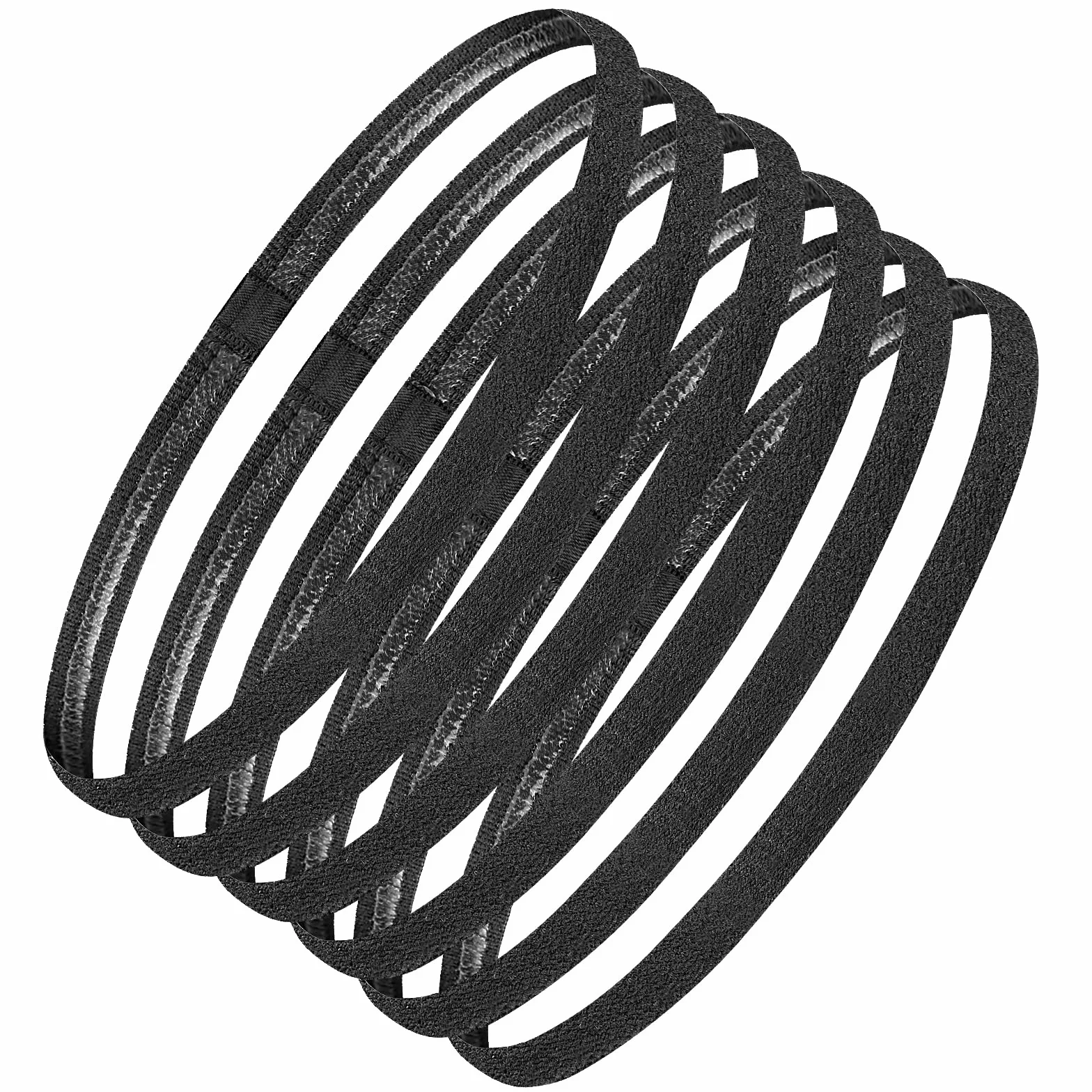 Blooms Cinta Pelo Deporte 6 Piezas Diadema Elastica Antideslizante Deportivas para Yoga Jogging Correr