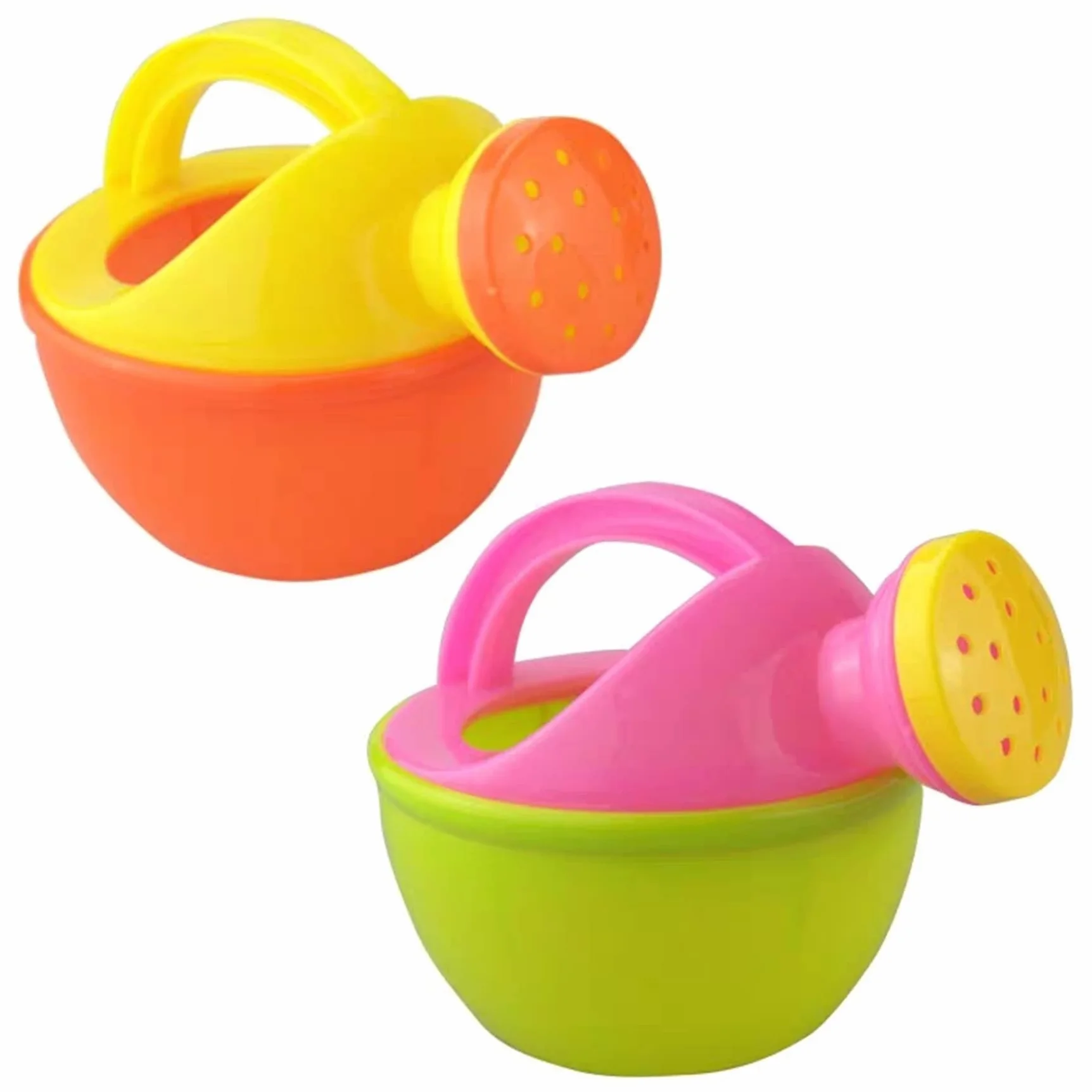Regadera de Playa para niños pequeños, regaderas para niños, 2 Piezas de Juguete de plástico, Juguetes de baño Divertidos, jardinería educativa para (Color Aleatorio) para Uso Diario