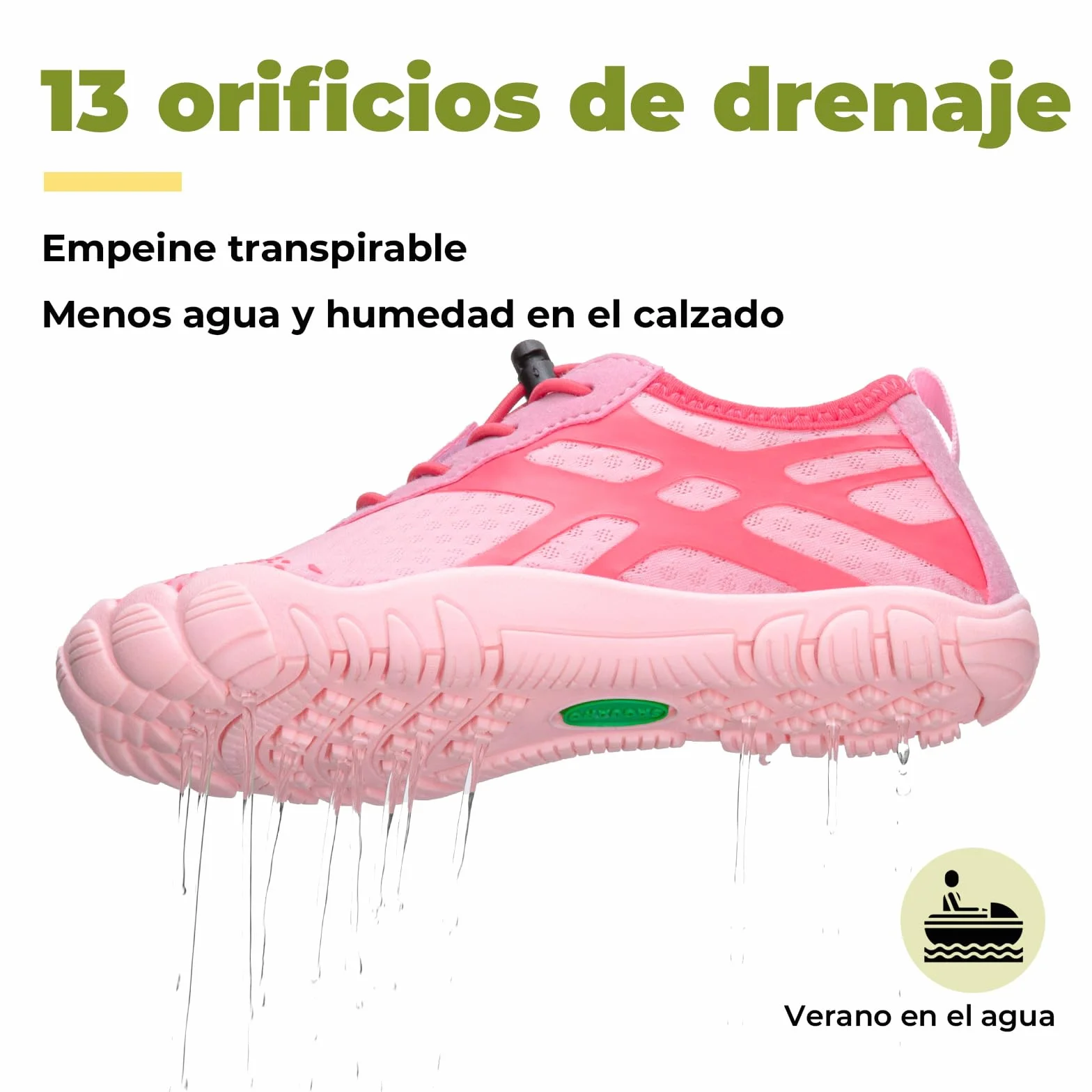 SAGUARO Zapatos de Agua Barefoot Niños Escarpines Acuáticos Puntera Ancha Secado Rápido Gr.25-36