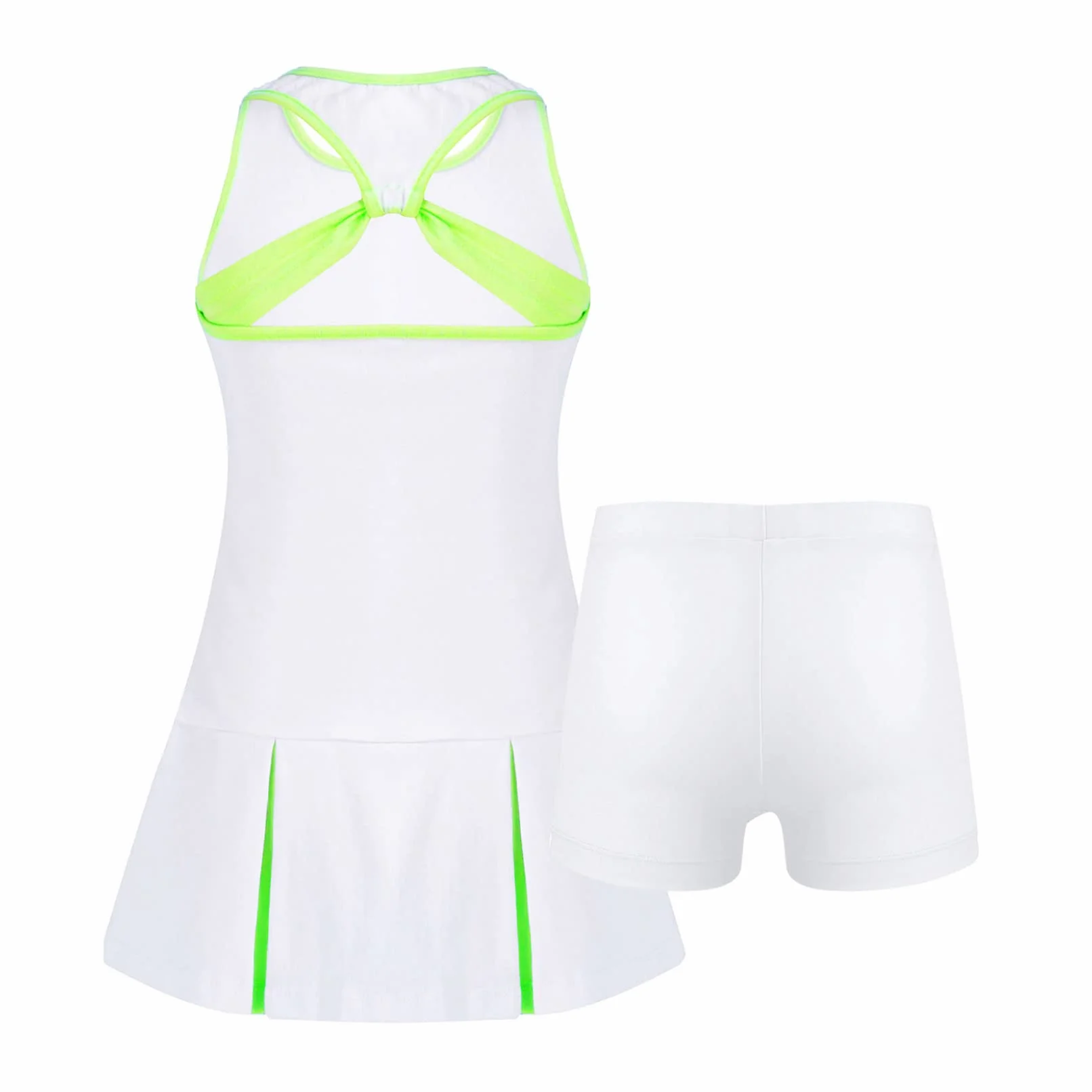 Conjunto de ropa de tenis para niños sin mangas vestido golf pantalones cortos deportivo