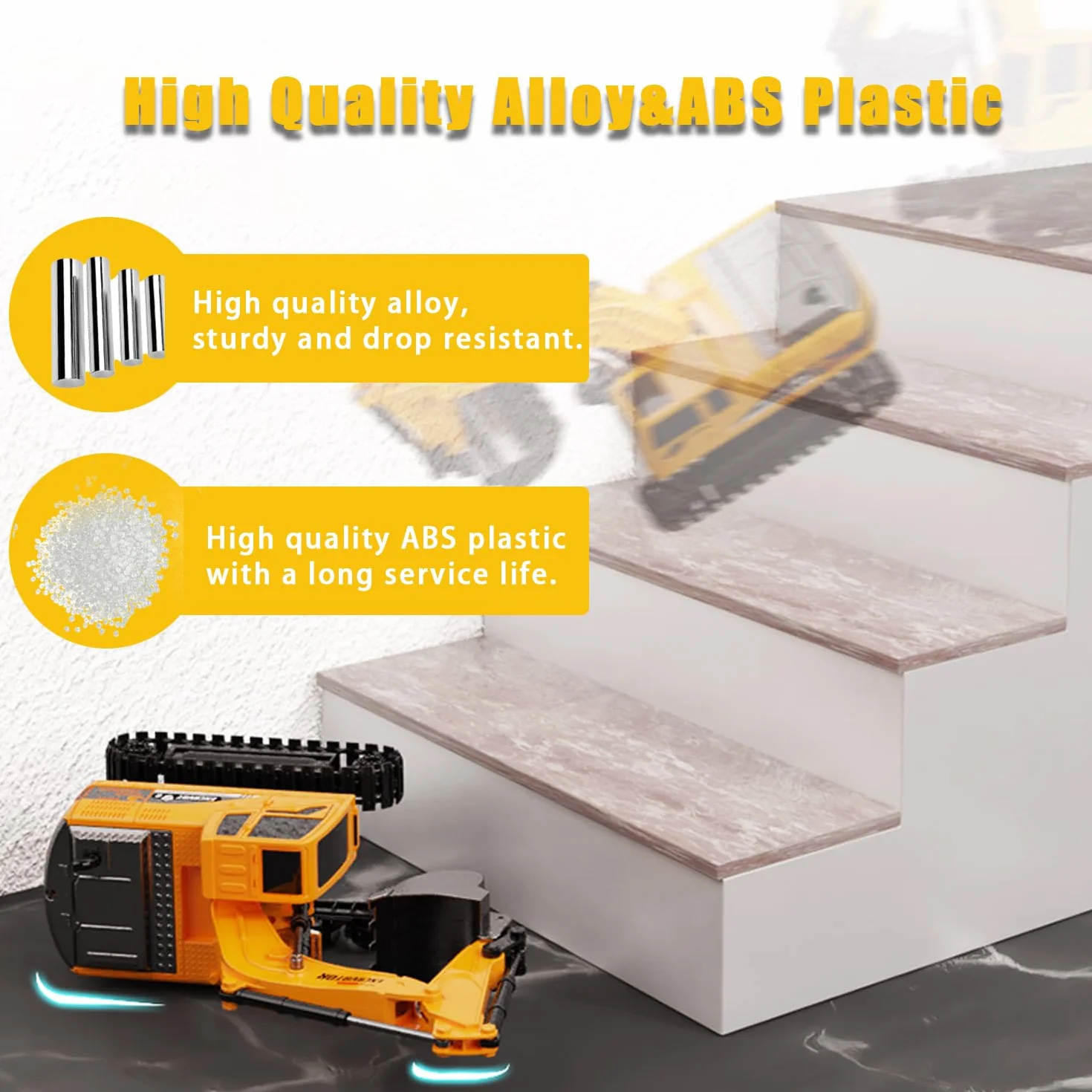 Excavadora de Control Remoto, Juguete de Arena de Ingeniería, Vehículo de Construcción, Coche de Juguete Para Niños