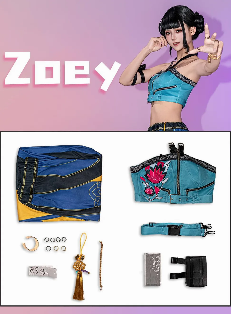 OSIAS Zoey Cosplay Mujer con Almohadillas Integradas en el Top