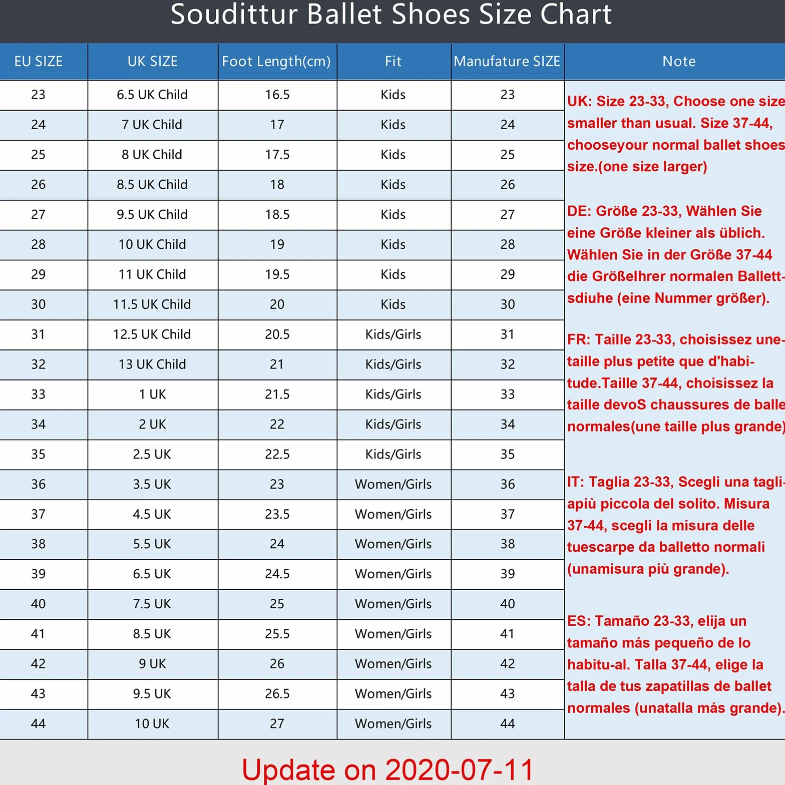 Soudittur Zapatillas Media Punta de Ballet Calzado Danza Niña Mujer Suela Partida Cuero Tallas 23-44