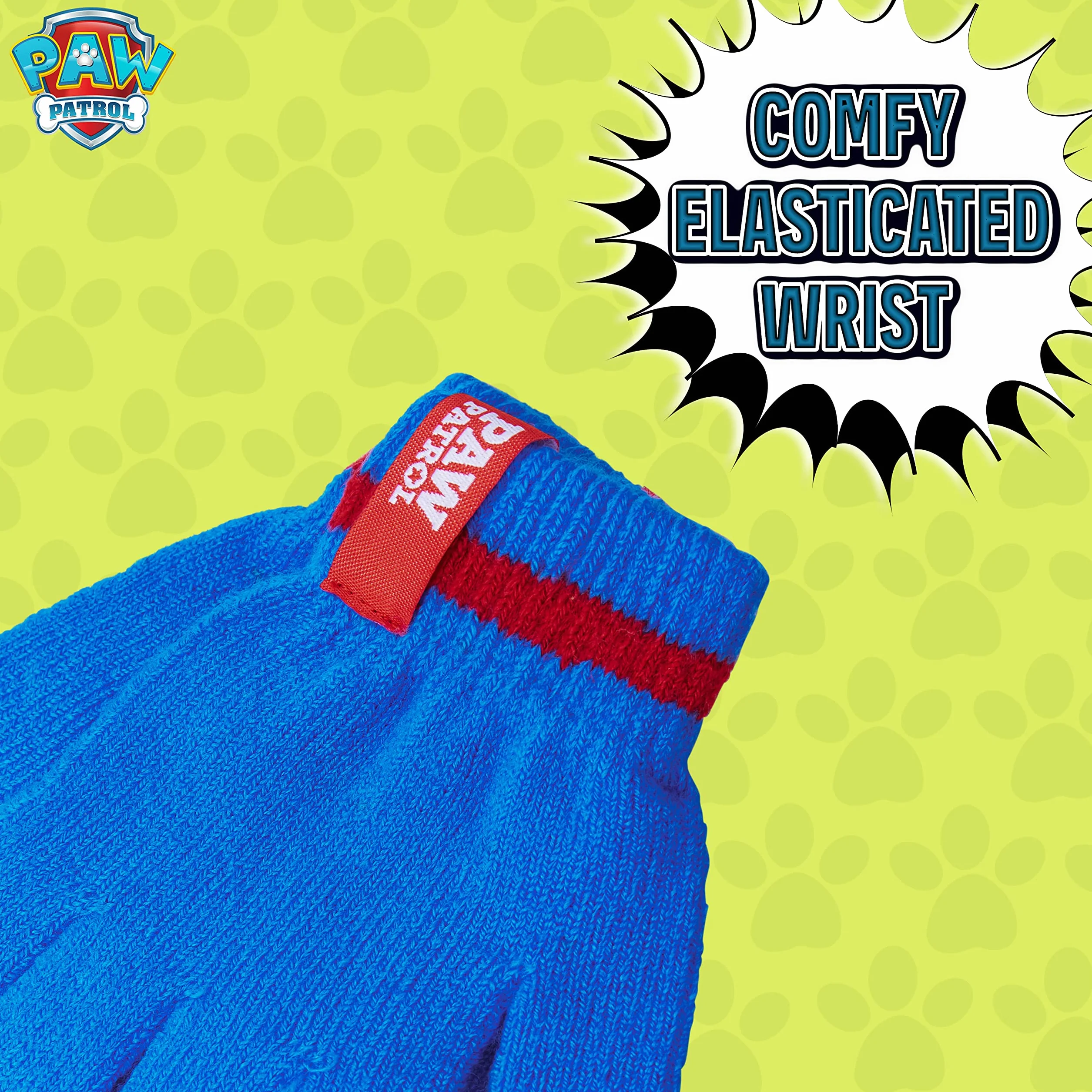 Paw Patrol Set de Invierno 3 Piezas Gorro Pompón Bufanda Guantes para Niños