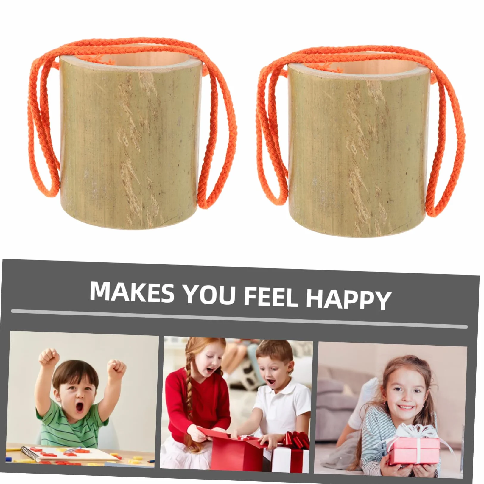 Zancos de Bambú para Entrenamiento Sensorial Tamaño Grande sin Imperfecciones, Juguete Interactivo para Niños y Adultos, Equipo de Equilibrio para Interiores y Color Aleatorio