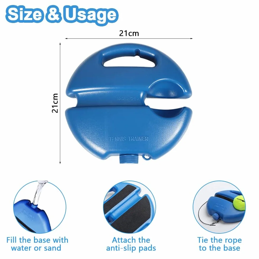APOMOONS Pelota de tenis con cuerda para entrenamiento, 2 pelotas de rebote