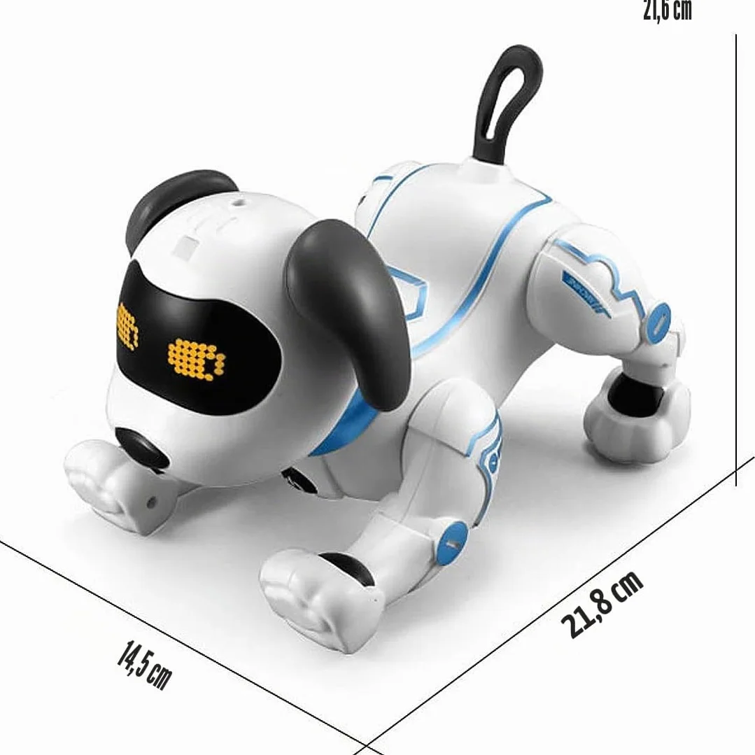 fisca Robot perro teledirigido para niños RC-Stunthund-robot juguete con canto, baile, habla, juguete inteligente programable interactivo para niños de 3 a 12 años