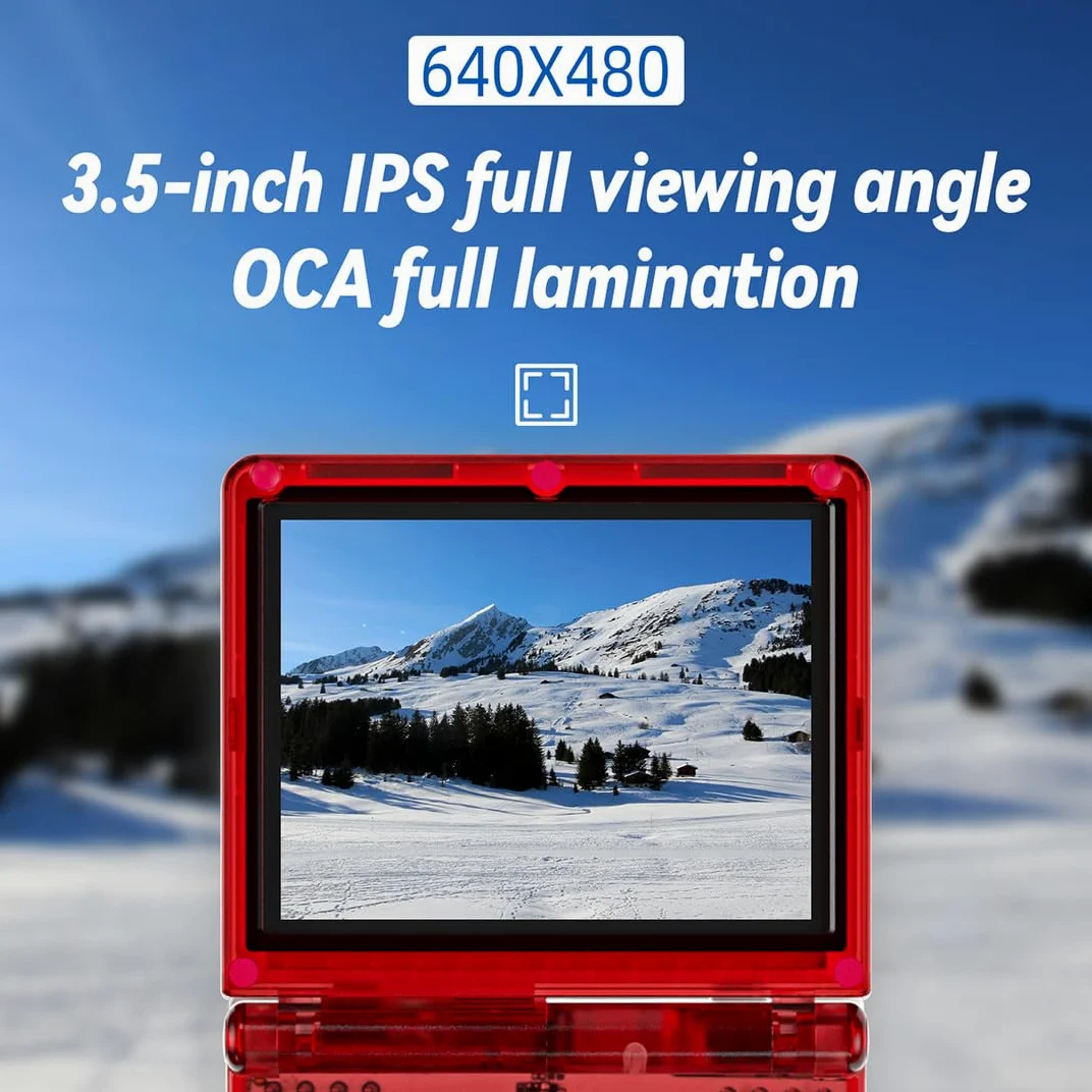 JOYARCH RG35XXSP - Consola de juegos portátil de 64 G, tarjeta TF incorporada, más de 5000 juegos, LPDDR4, sistema Linux de 1 GB, pantalla IPS de 3.5, consola de juegos de arcade portátil, compatible