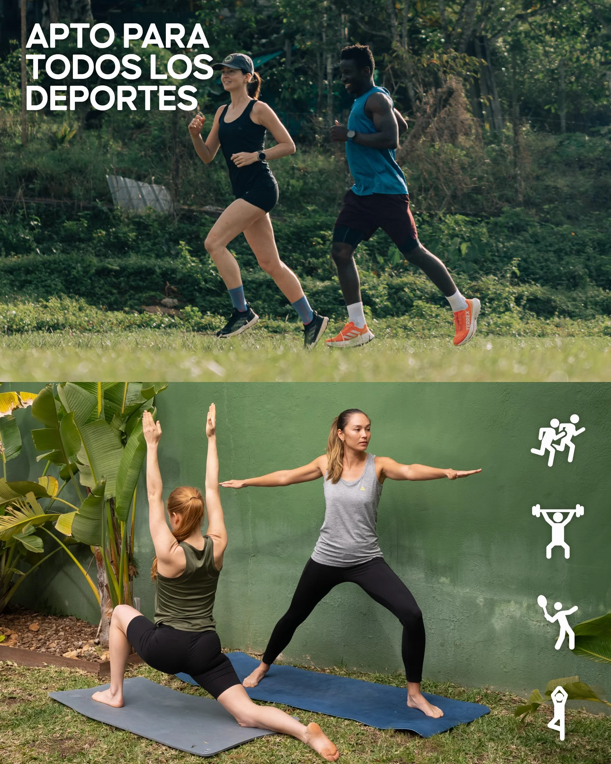 DANISH ENDURANCE Camiseta Deporte Mujer Top Deportivo Pack 2 - Ropa Deportiva Running Gym Pilates Padel