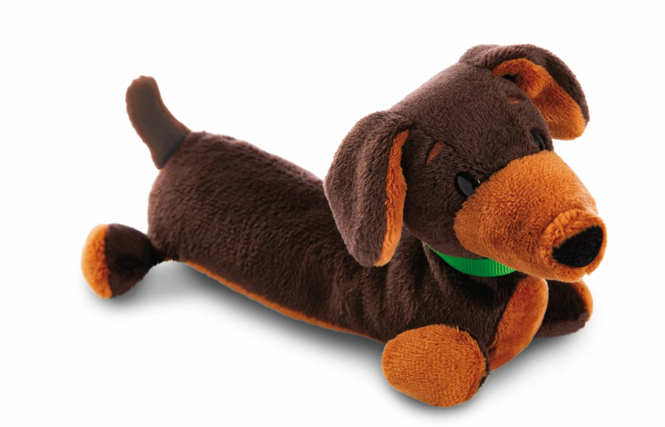 NICI-Peluche Perro Salchicha 20cm acostado marrón-Sostenible, Hecho de Suave Tejido Peludo, Ideal para Jugar y abrazar, Tanto para niños como para Adultos Una excelente Idea de Regalo, Color (49821)