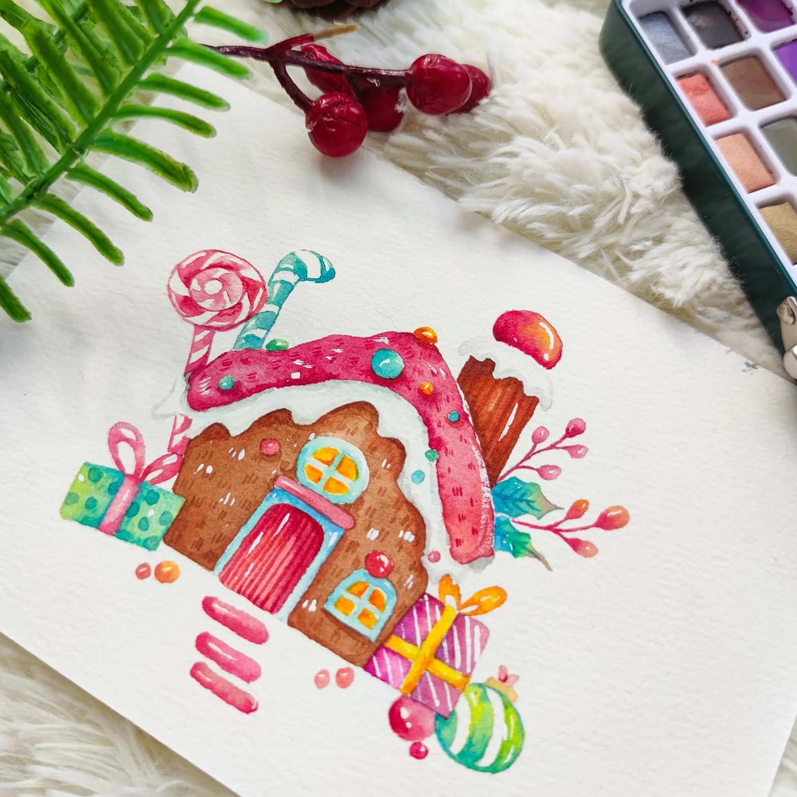 Artecho Juego de pintura de acuarela de 128 colores en caja portátil con paleta de acuarela, papeles de acuarela y pinceles, ideal para adultos, artistas y aficionados
