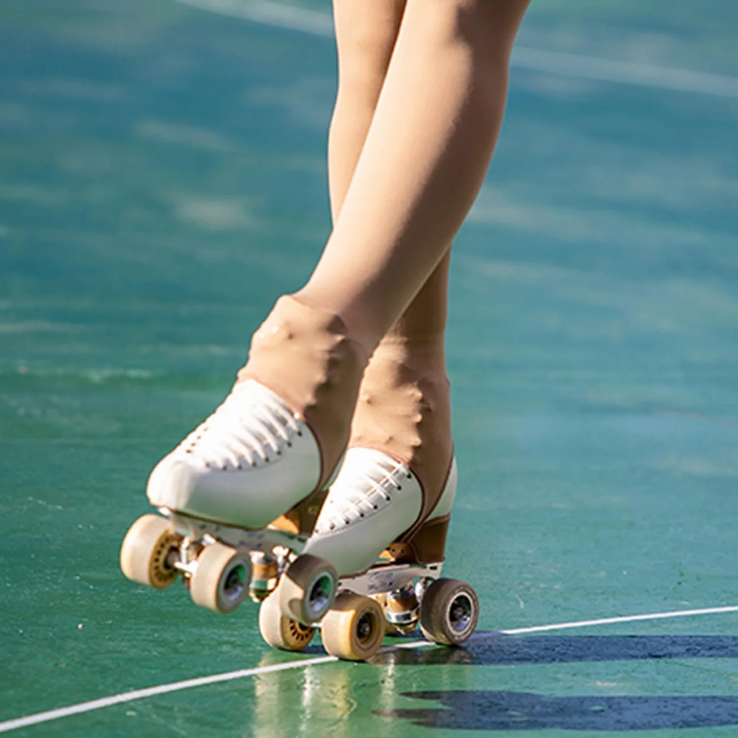 CALZITALY Medias con Estribo Mujer 70 Den Patinaje Artístico Professional Skating Natural Negro Caramelo