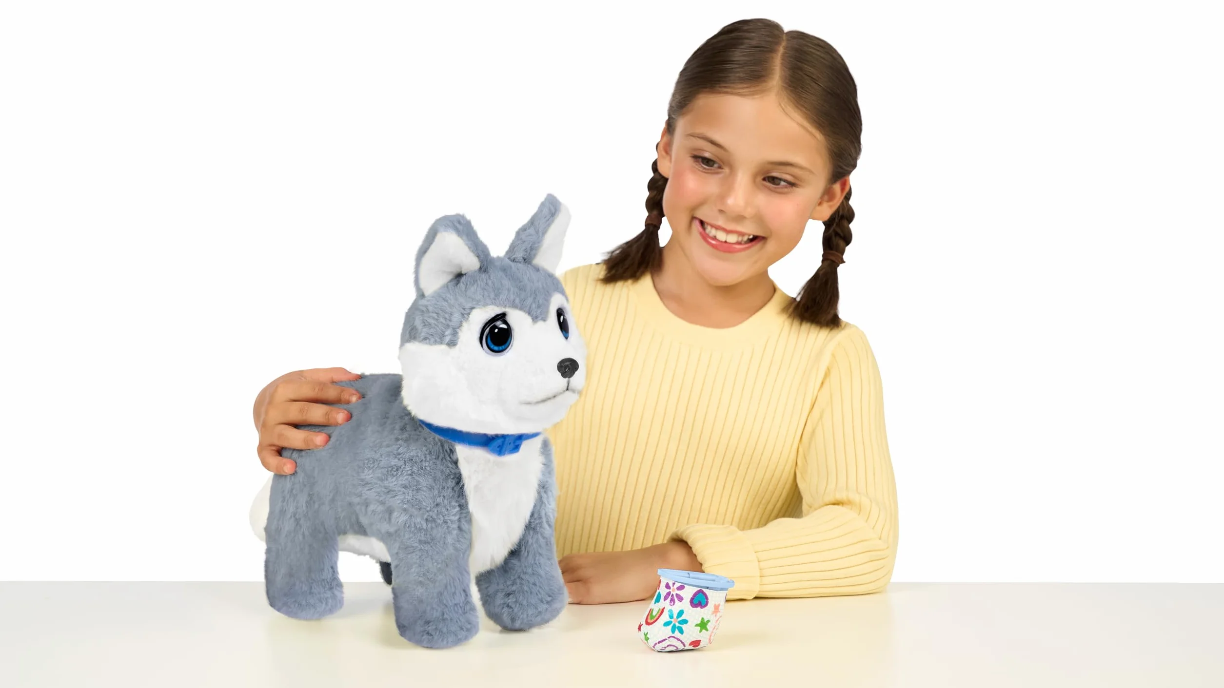 Little Live Pets Ouchies Aspen – Exclusivo Cachorro Husky Interactivo con más de 50 Sonidos y reacciones, Incluye Set de Veterinario y Bolsa de Transporte, a Partir de 4 años