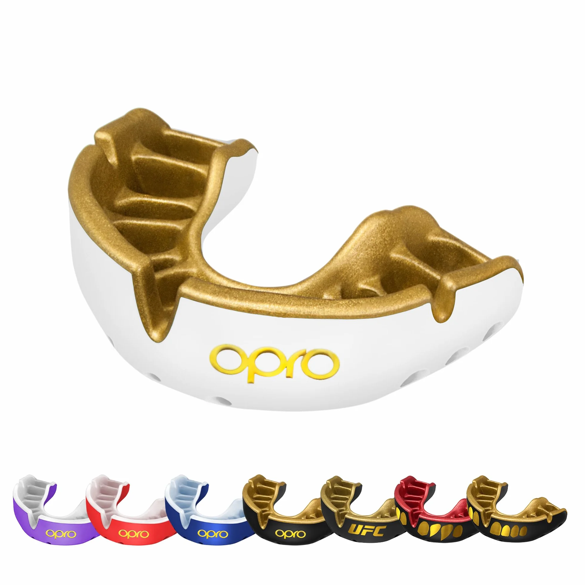 OPRO Protector Bucal Nivel Oro para Boxeo MMA BJJ Rugby Hockey Moldeo Fácil
