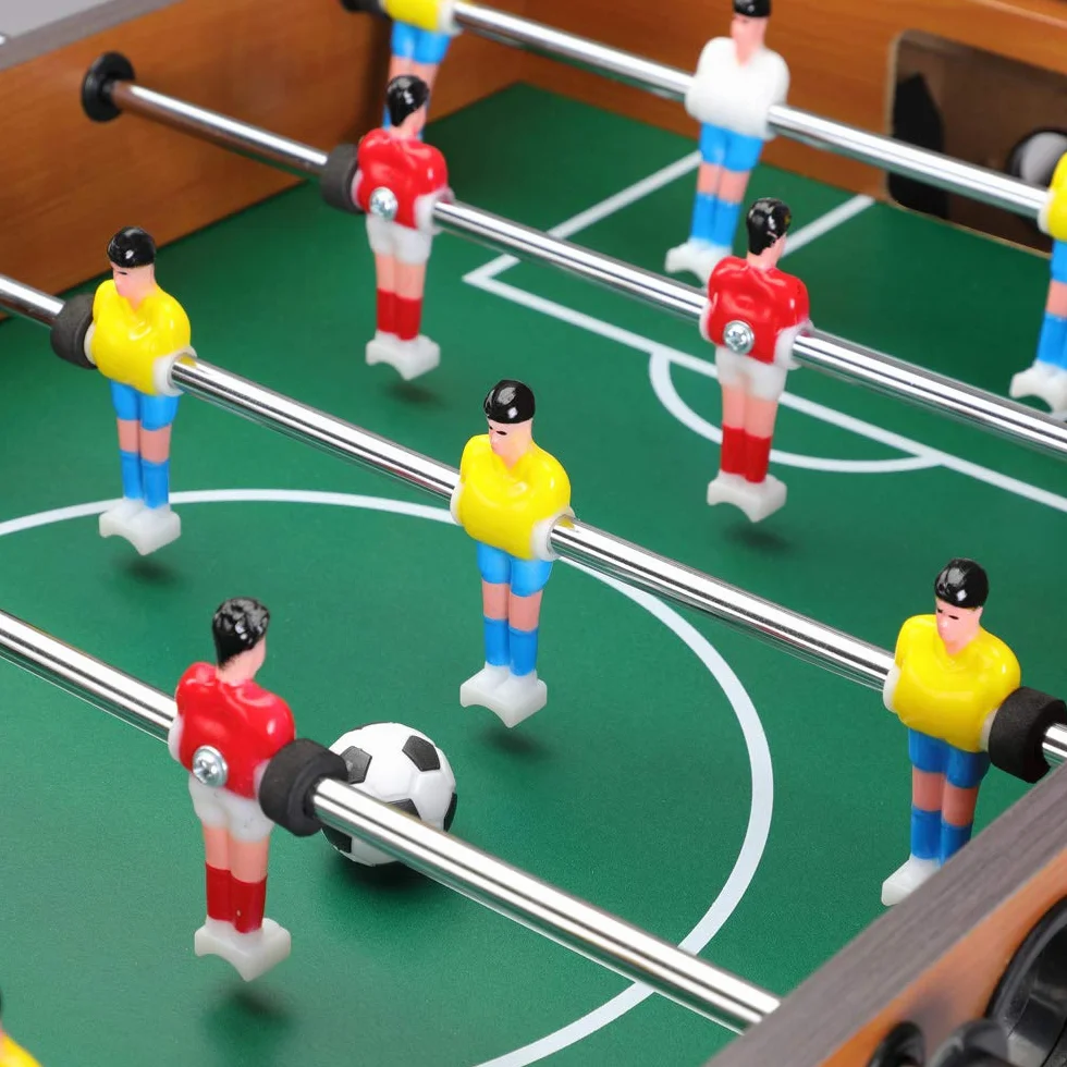Spielwerk® Futbolín Infantil para Niños, Fútbol, Marcadores Manuales, Futbolines de Madera, Juego de Mesa Interior Exterior, 69x37x62cm, Juguete Interactivo, Mesas de Futbolín