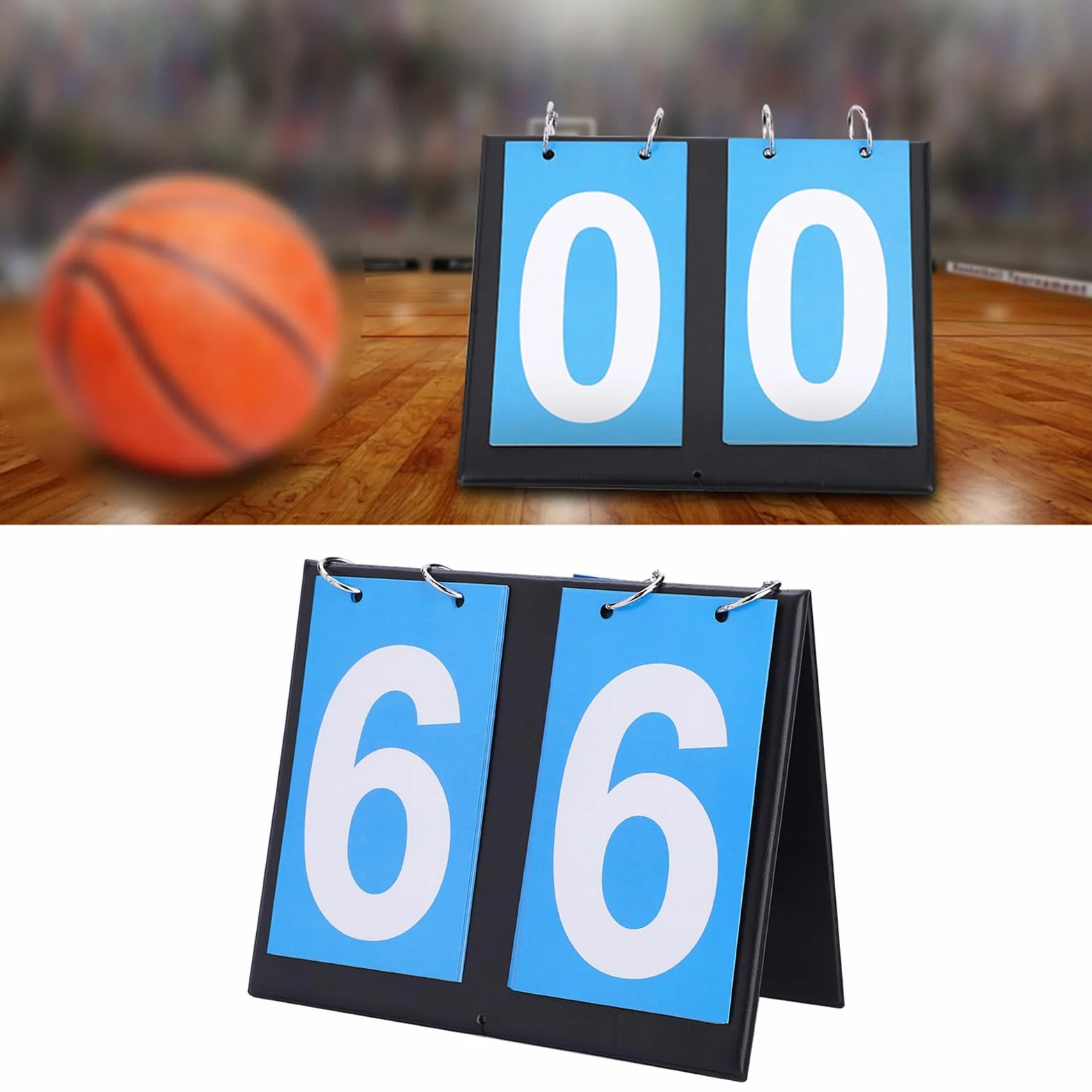 Marcador Deportivo portátil abatible para Tenis de Mesa y Baloncesto. Impermeable y Ligero. Opción de 2 dígitos Disponible Uso multideportivo.