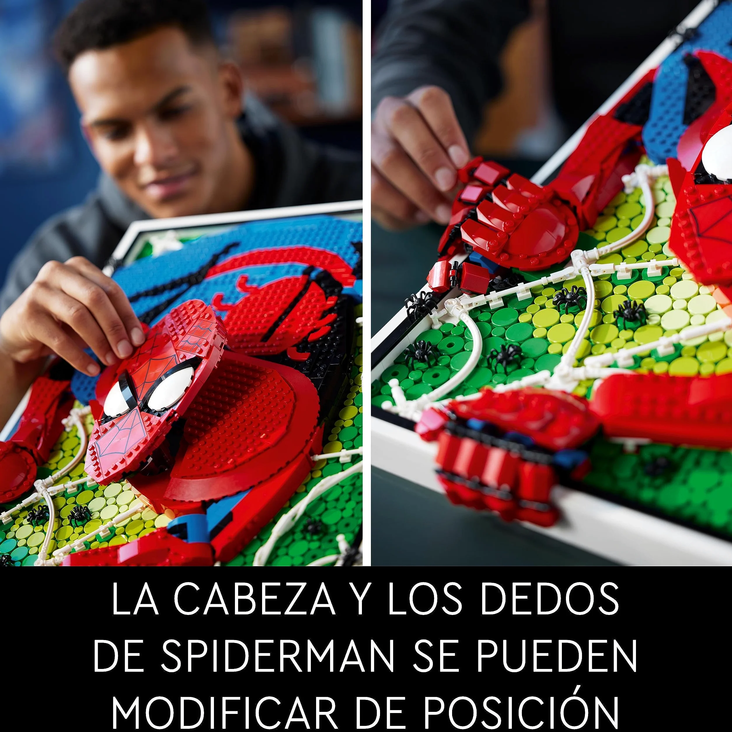 LEGO Art El Increíble Spider-Man Set Mural 3D, Póster de Lienzo para Construir, Decoración de Súperhéroe para el Hogar, Actividad Creativa, Regalo de Cómic para Adolescentes y Adultos 31209