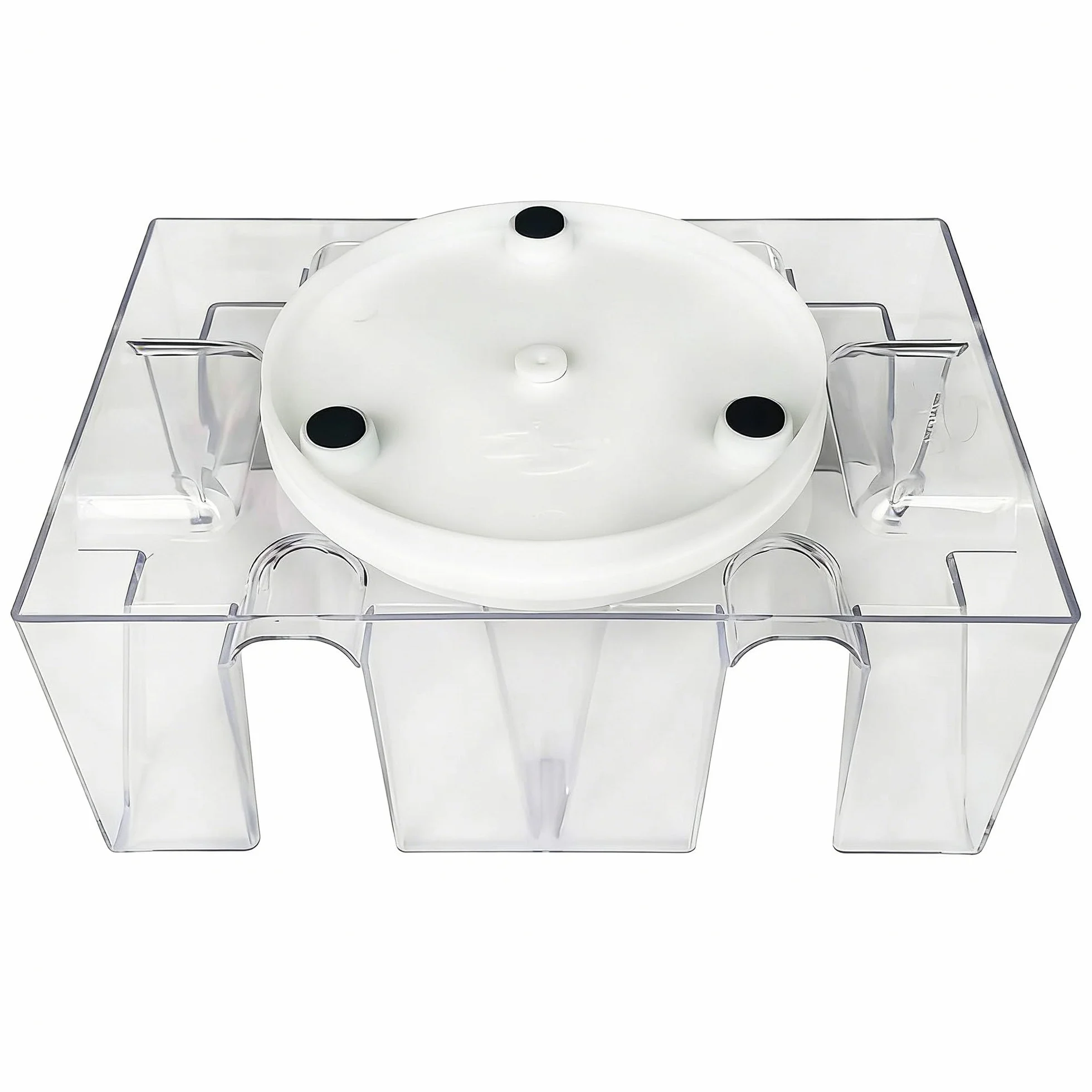 Bandeja giratoria para Naipes, Bandeja de Cartas de Juego, Poner 12 póquer, Transparente, Accesorios para Juegos de Cartas, Apto para Juegos de Mesa con Cartas