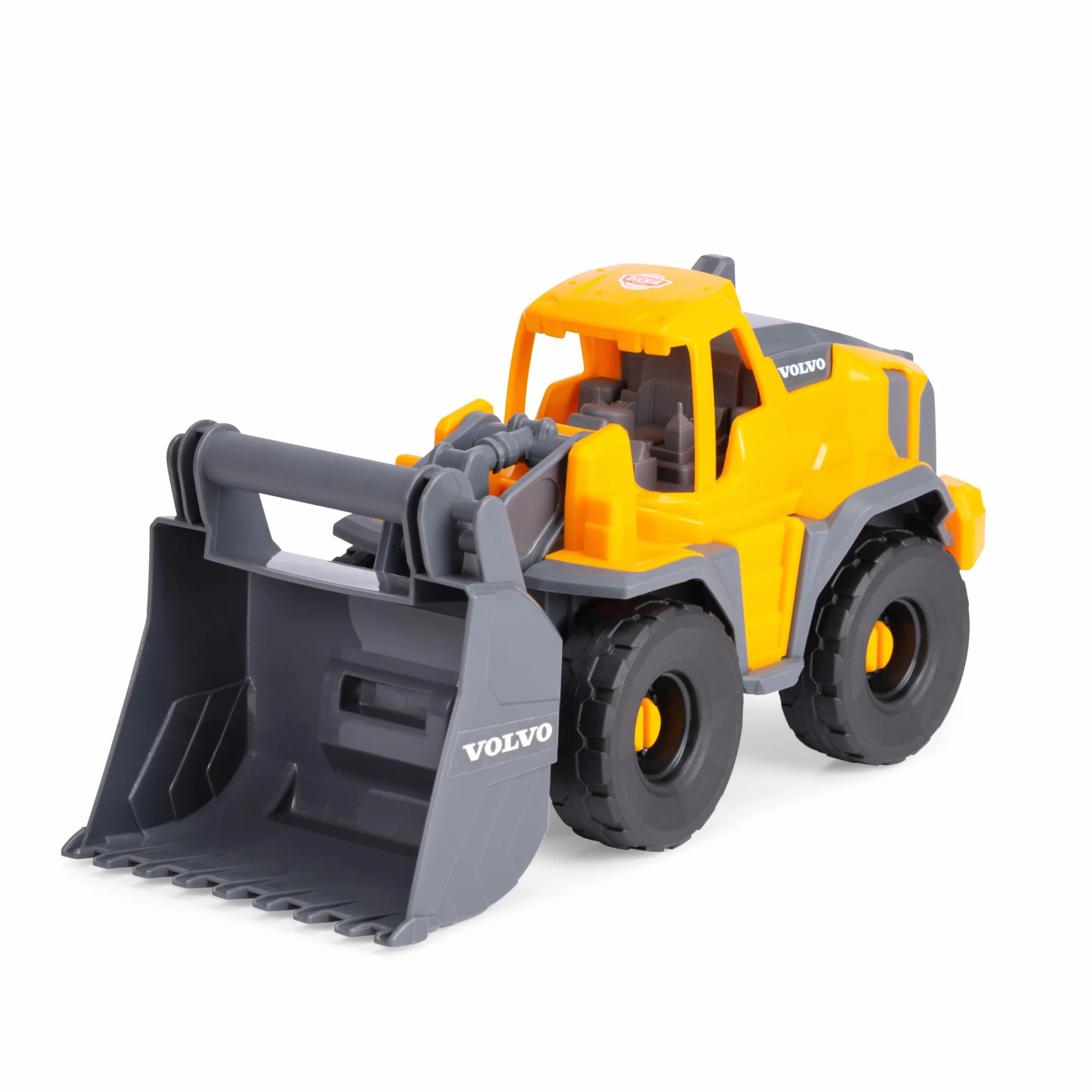 Dickie, Volvo FMX Pala Excavadora 26 cm con Rueda Libre, Pala Frontal móvil Manual, cucharón Grande inclinable, Cabina Abierta, Licencia Volvo, 3 años (203724010)