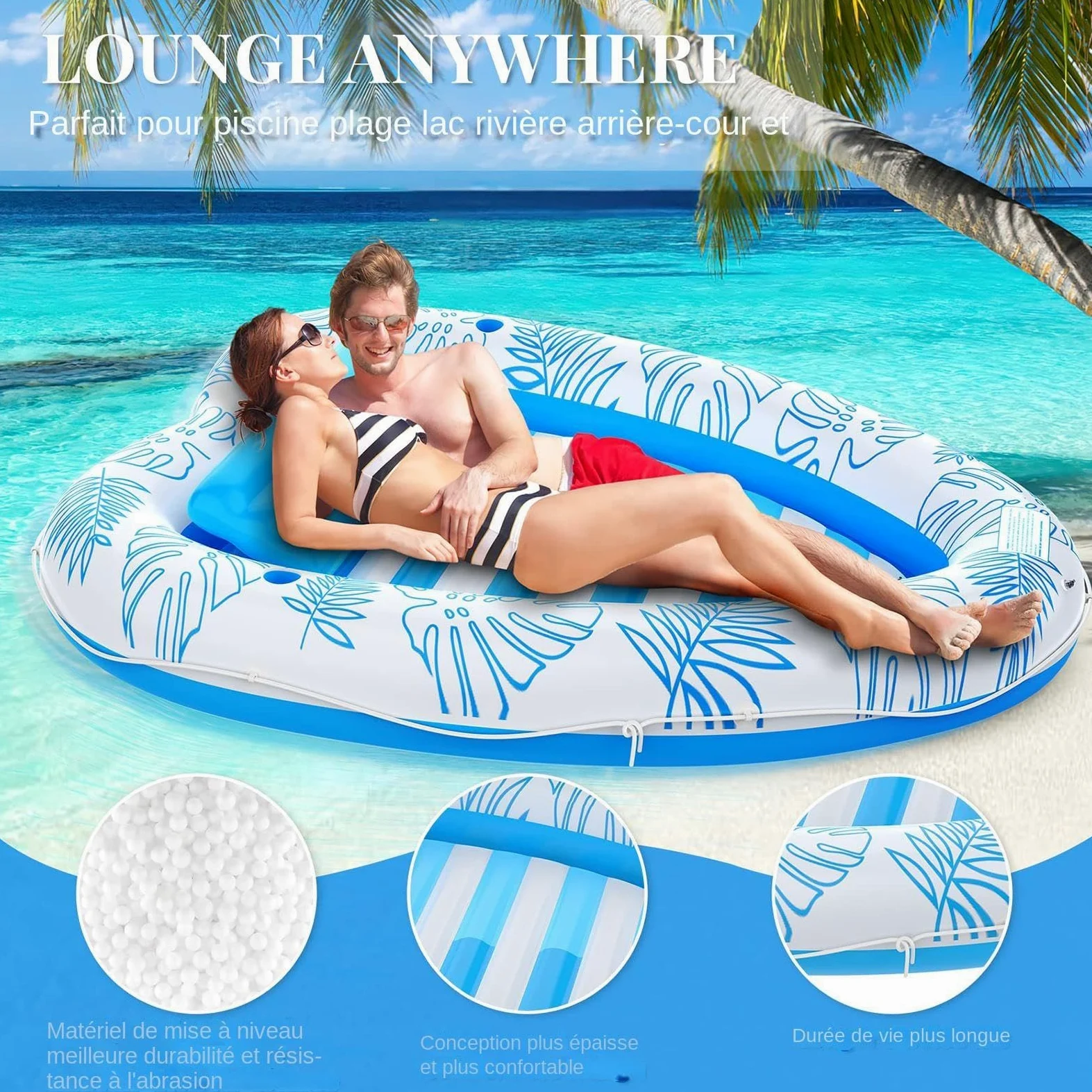 Flotadores de Piscina para Parejas para Adultos,Flotadores de Piscina para | Flotador de piscina cómodo y durade