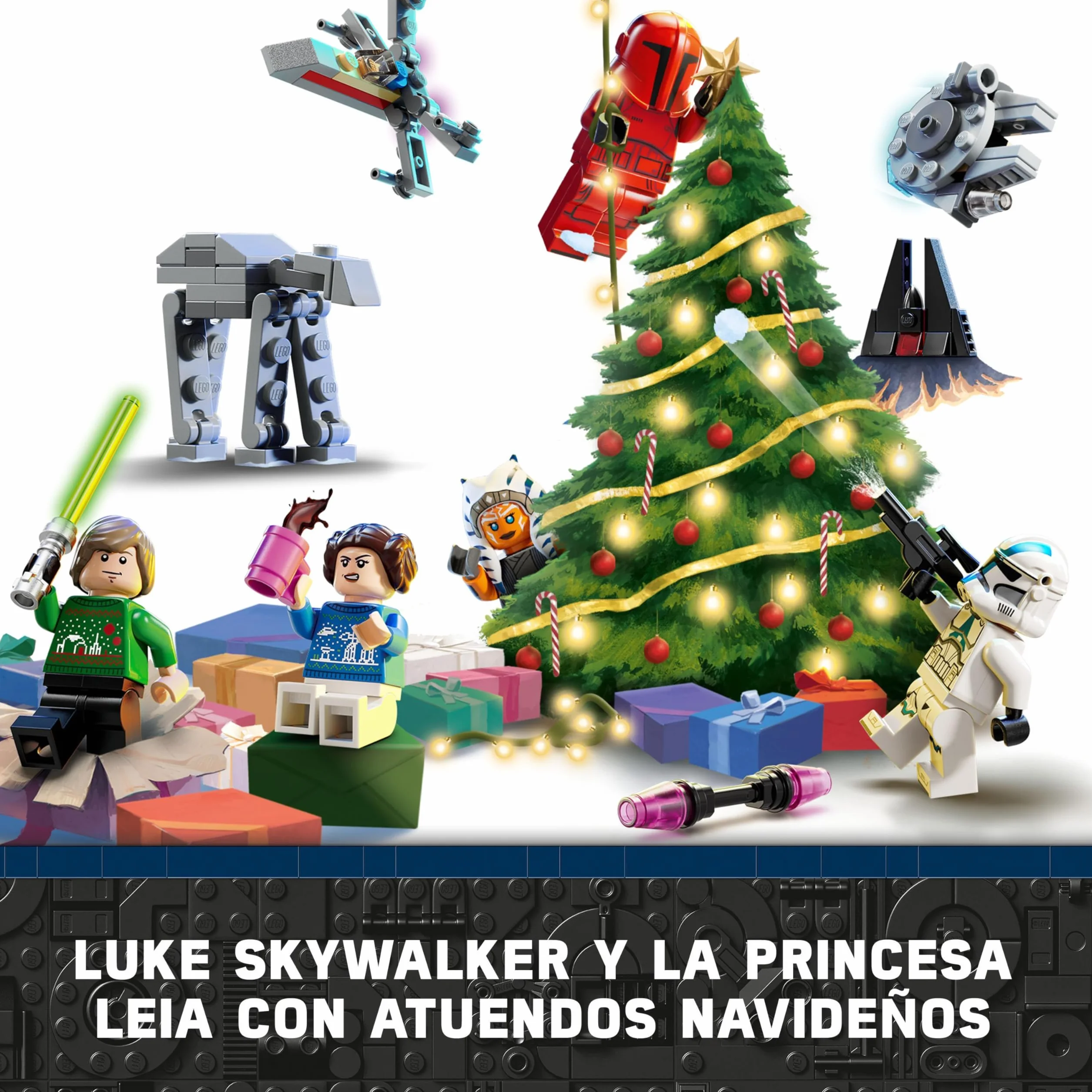 LEGO Star Wars Calendario de Adviento 2024 75395 con 18 Mini Juguetes y 6 Minifiguras