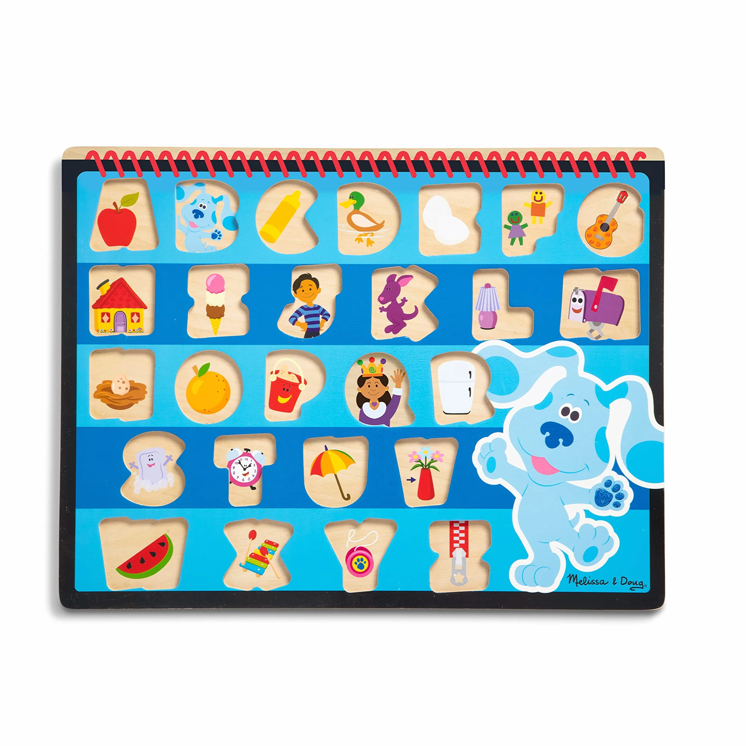 Melissa & Doug Blue's Clues & You! Rompecabezas de Piezas Gruesas de Madera Alfabeto 26 Piezas