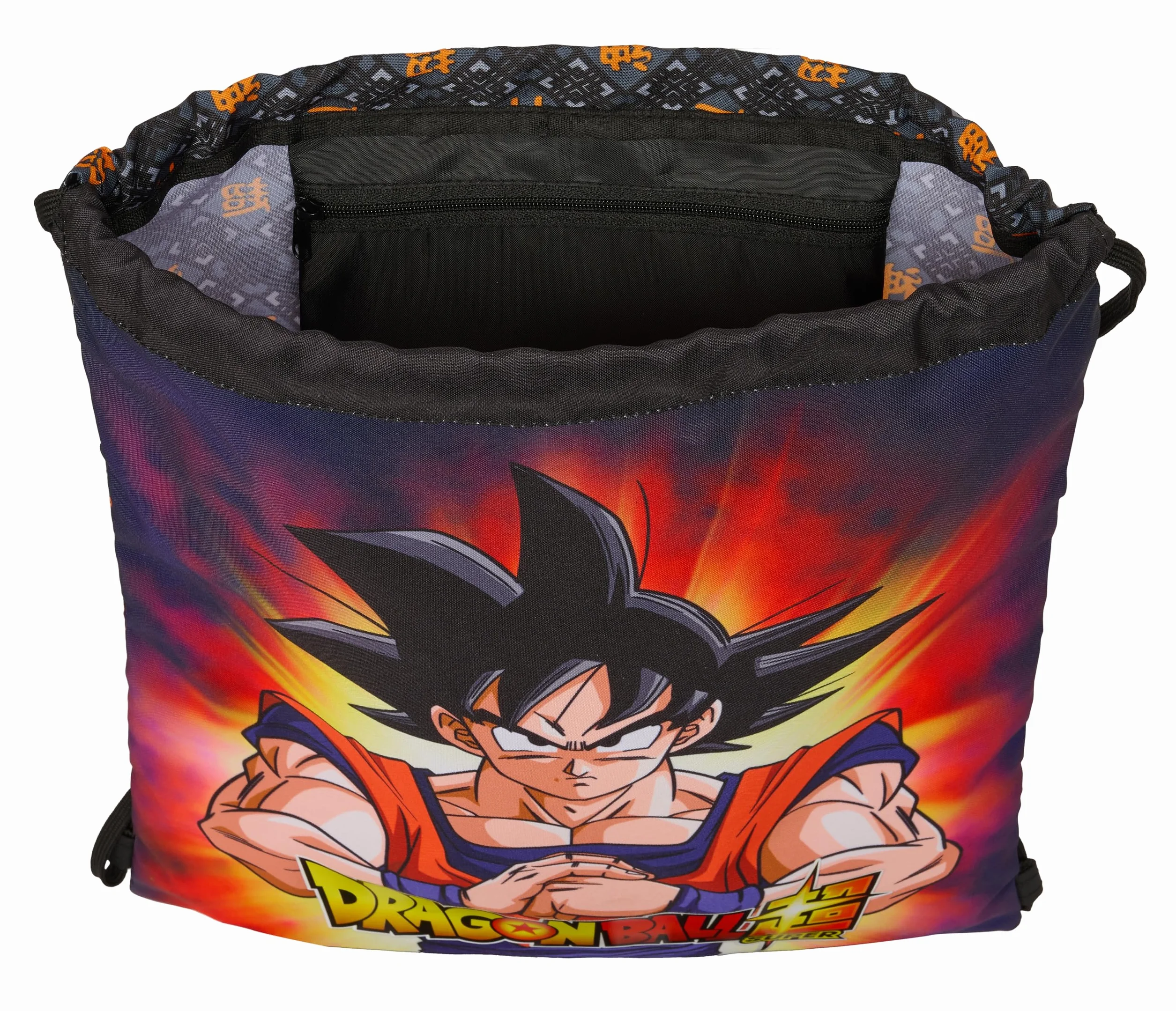 DRAGON BALL Mochila Saco Plano Grande 35x40 cm Negro