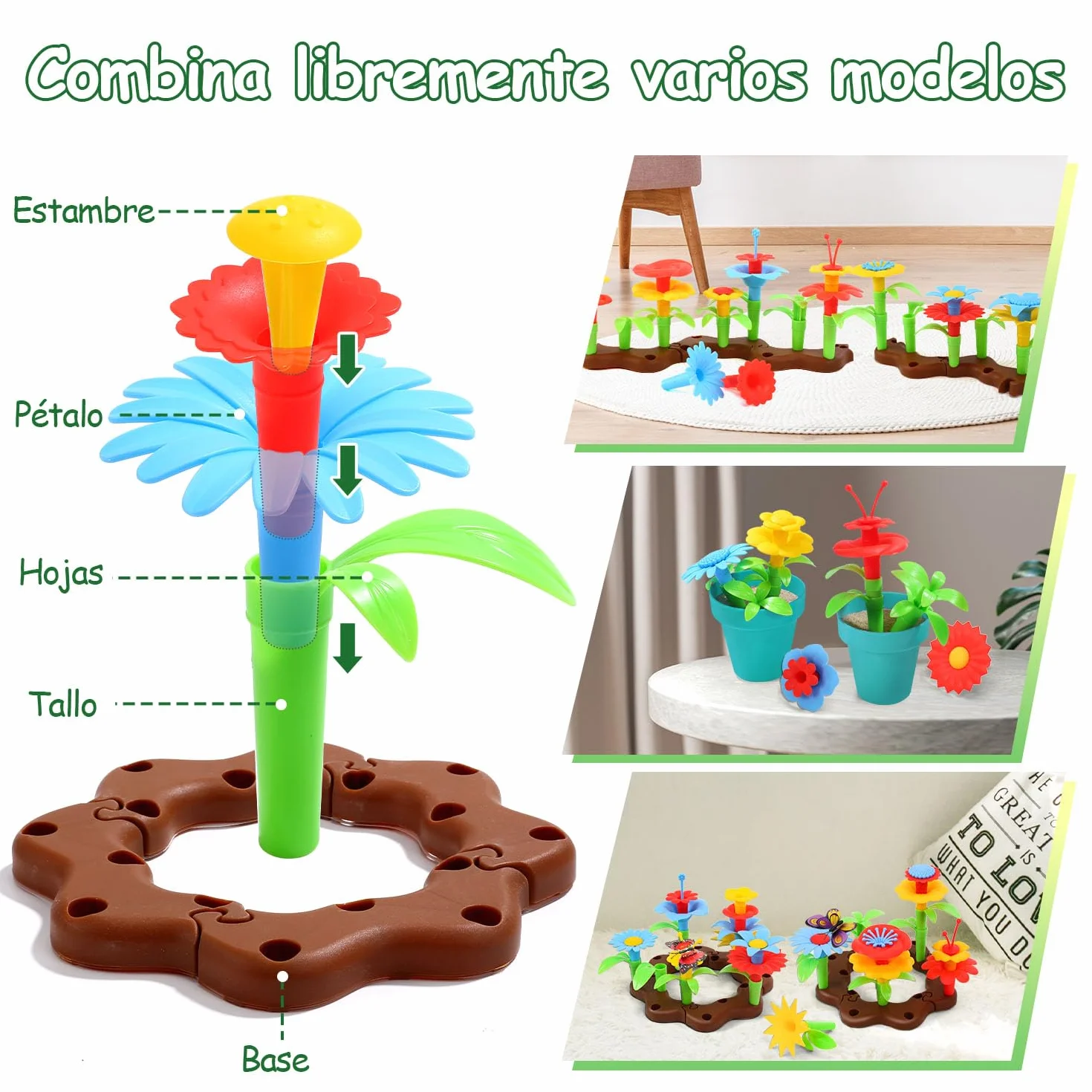 cute stone Juego De Herramientas De Jardinería para Niños, Juguetes De Jardín con Carretilla, Regadera, Pala, Juguete De Construcción para Jardín De Flores, Juguete De Simulación para Exteriores