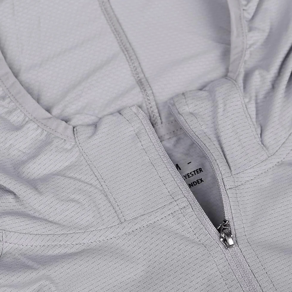 Sudadera con Capucha Cremallera Completa Hombre Deporte Chaqueta Ligera Fitness Manga Larga