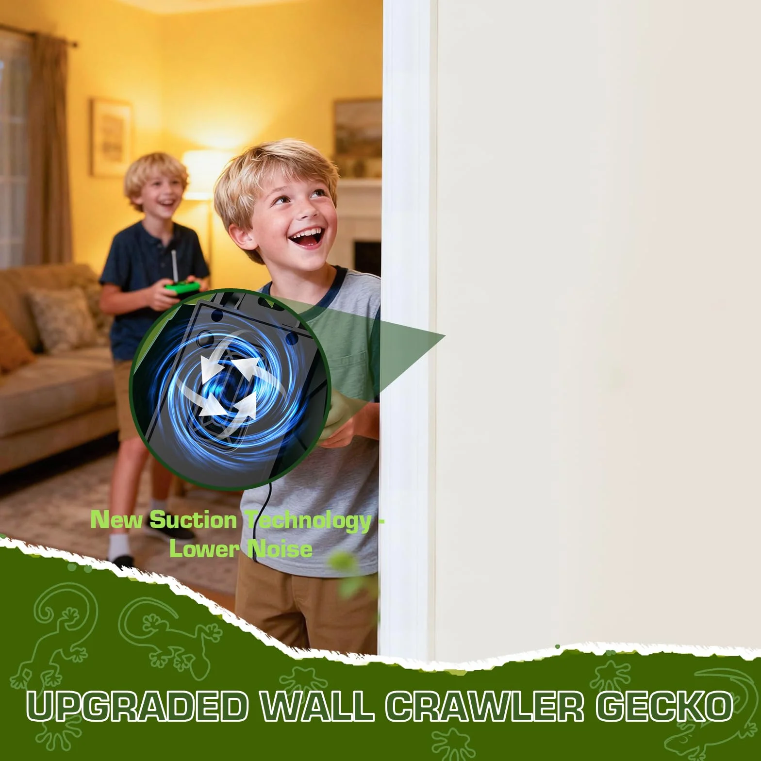 Gecko Trepador Lagartija Teledirigida con Ojos LED Juguete Robot Control Remoto de Pared USB para Niños 3-9 años