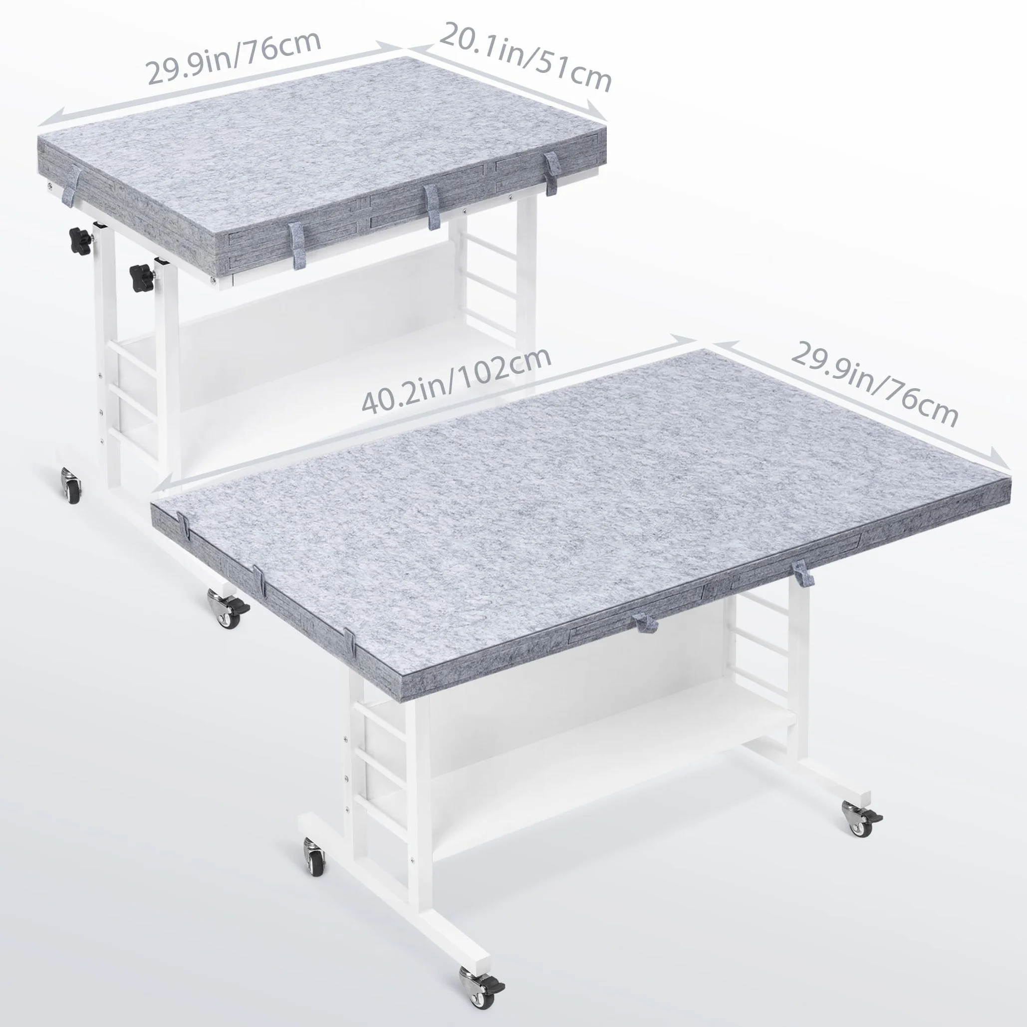 Tektalk Rompecabezas de Fieltro Plegable de 2000 Piezas con Ajuste de Altura, Mesa de Rompecabezas con 2 Cubiertas de Fieltro y 8 bandejas de clasificación/cajones, Caballete con Patas, Cerrado con 4