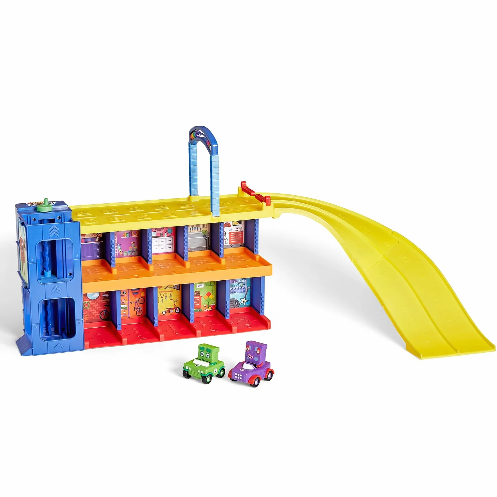 Learning Resources Garaje para Contar Numberblocks, 3 Años +, Juguete Educativo de Matemáticas Interactivo con Coches y Sonidos