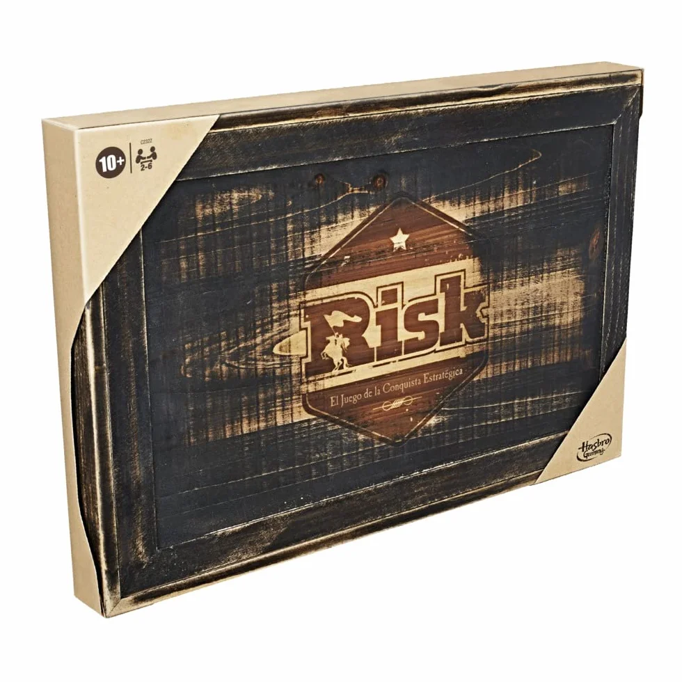 Hasbro CA-TV-1469 Gaming Juego Risk Rustic Series Edition, Juego de Mesa para familias, Niños y niñas, De 2 a 5 Jugadores, Multicolor