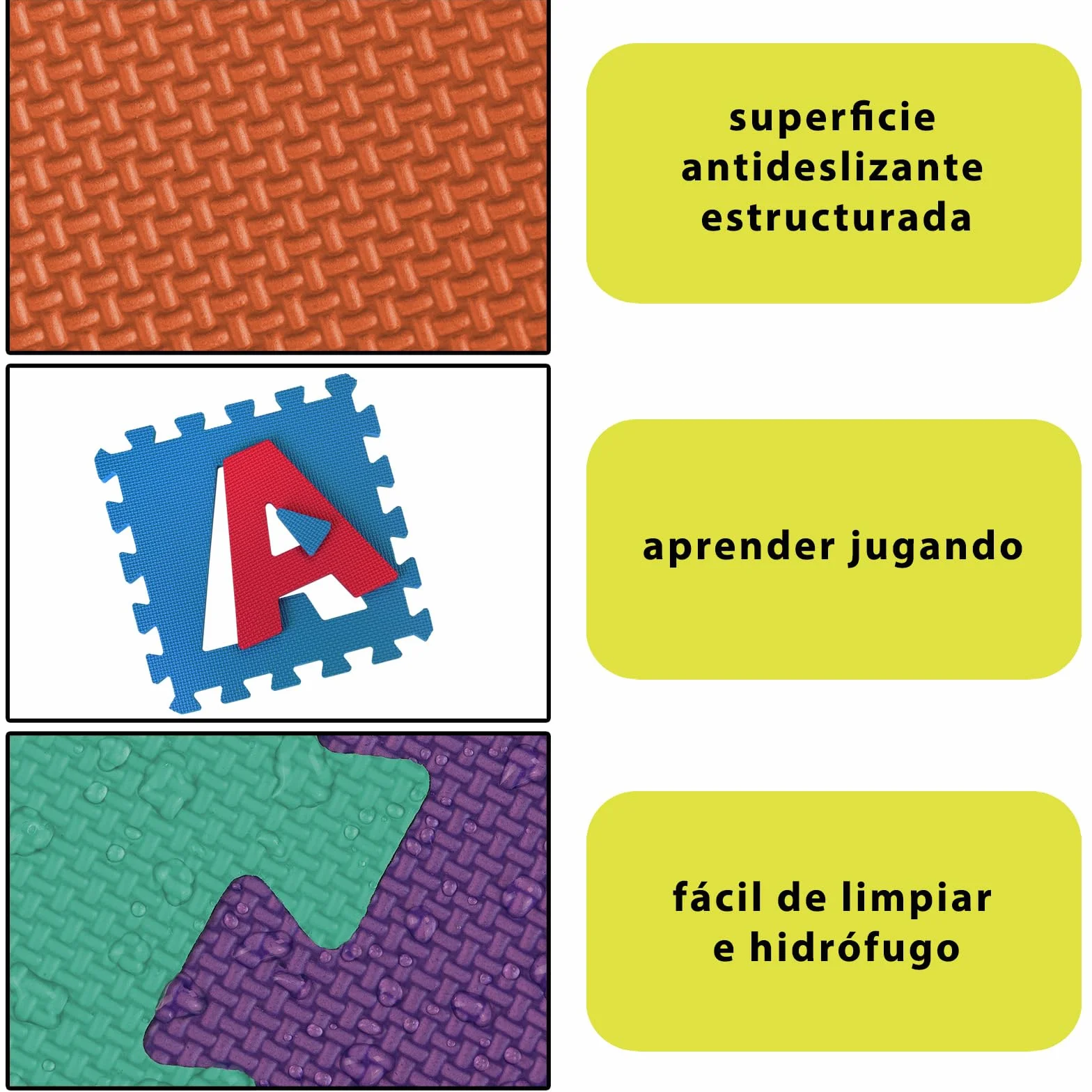ALPIDEX Alfombra Puzzle Infantil 36 Piezas Goma EVA Letras Números Rompecabezas Colorido